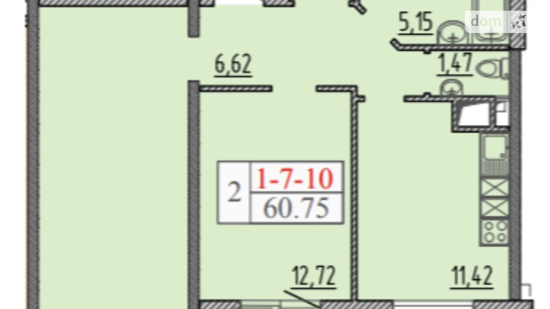 Продается 2-комнатная квартира 61 кв. м в Лиманке, ул. Жемчужная, 10 - фото 2