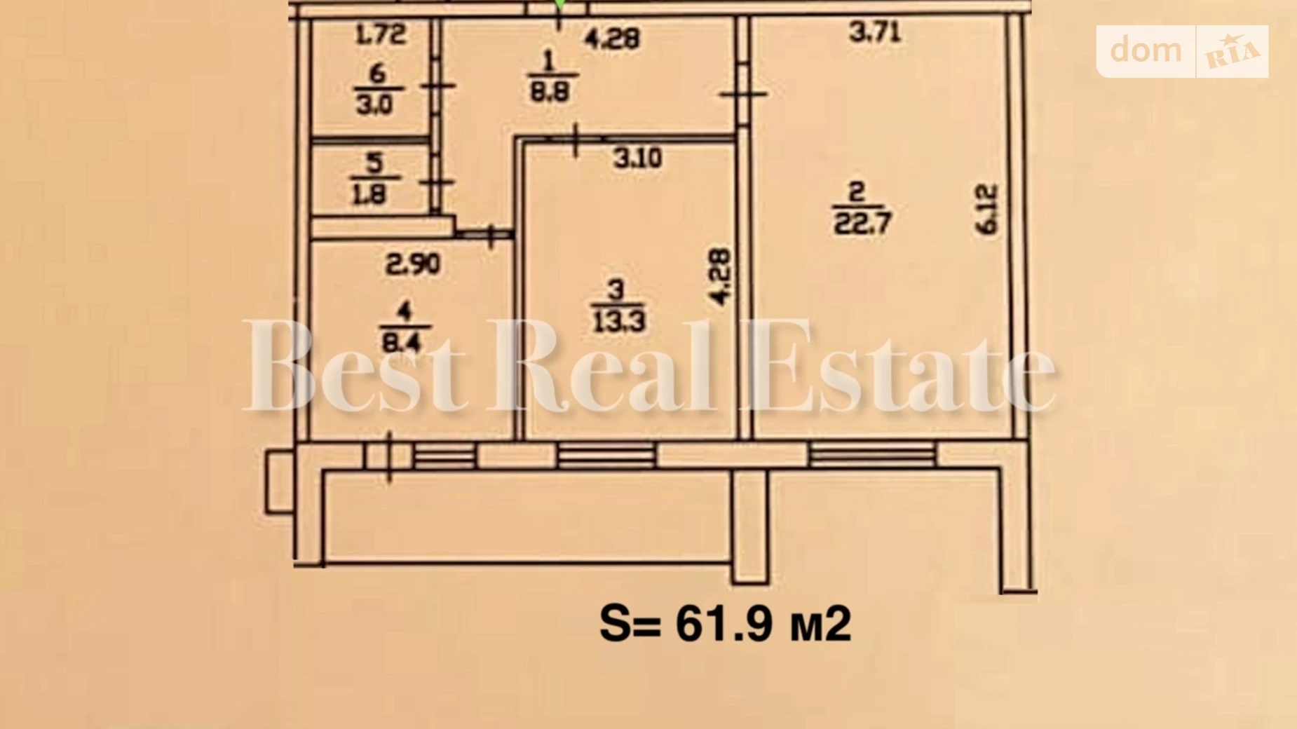 Продается 2-комнатная квартира 62 кв. м в Киеве, бул. Дарницкий, 10А - фото 3