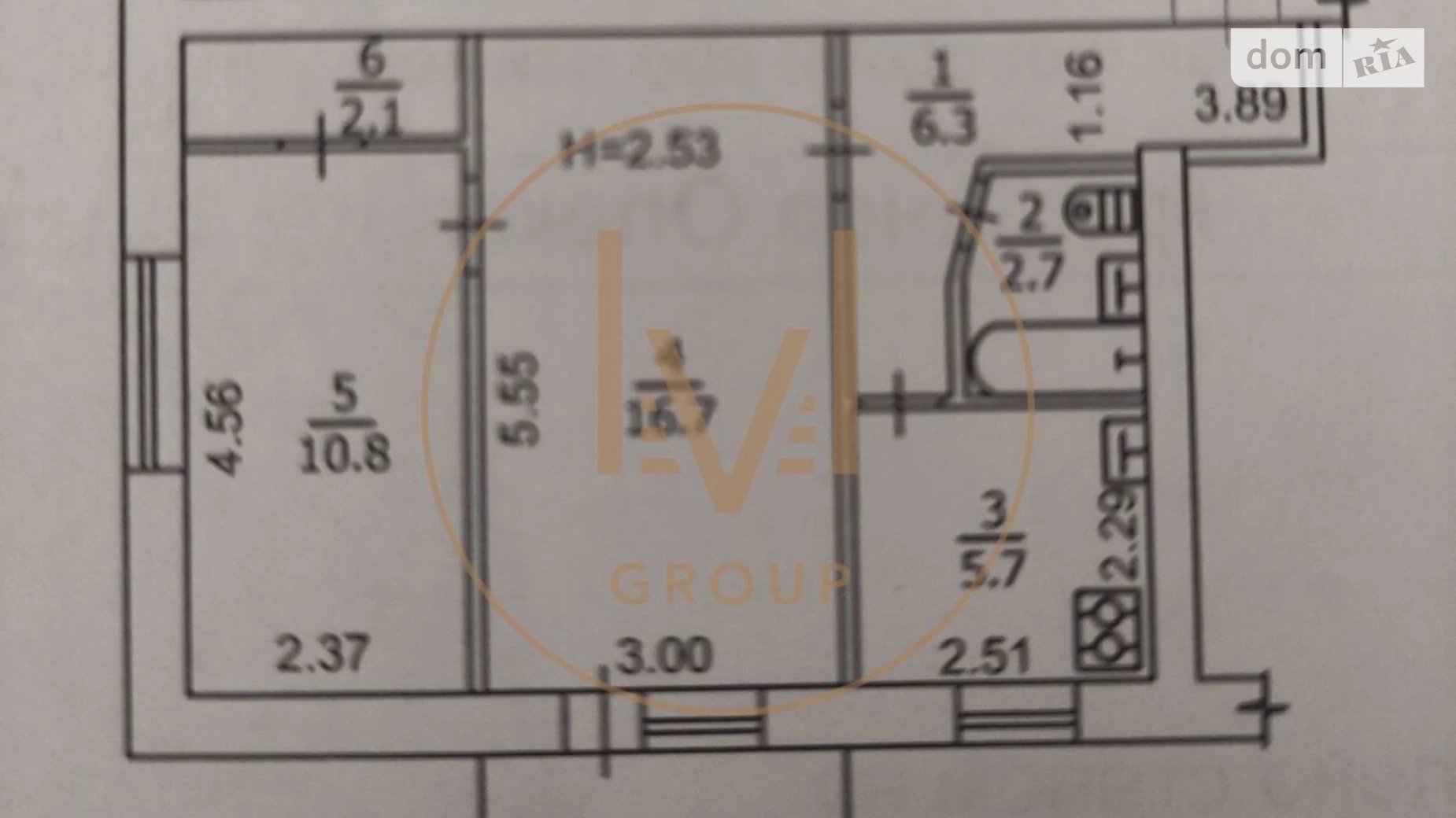 Продается 2-комнатная квартира 46 кв. м в Киеве, ул. Гетьмана Вадима, 34