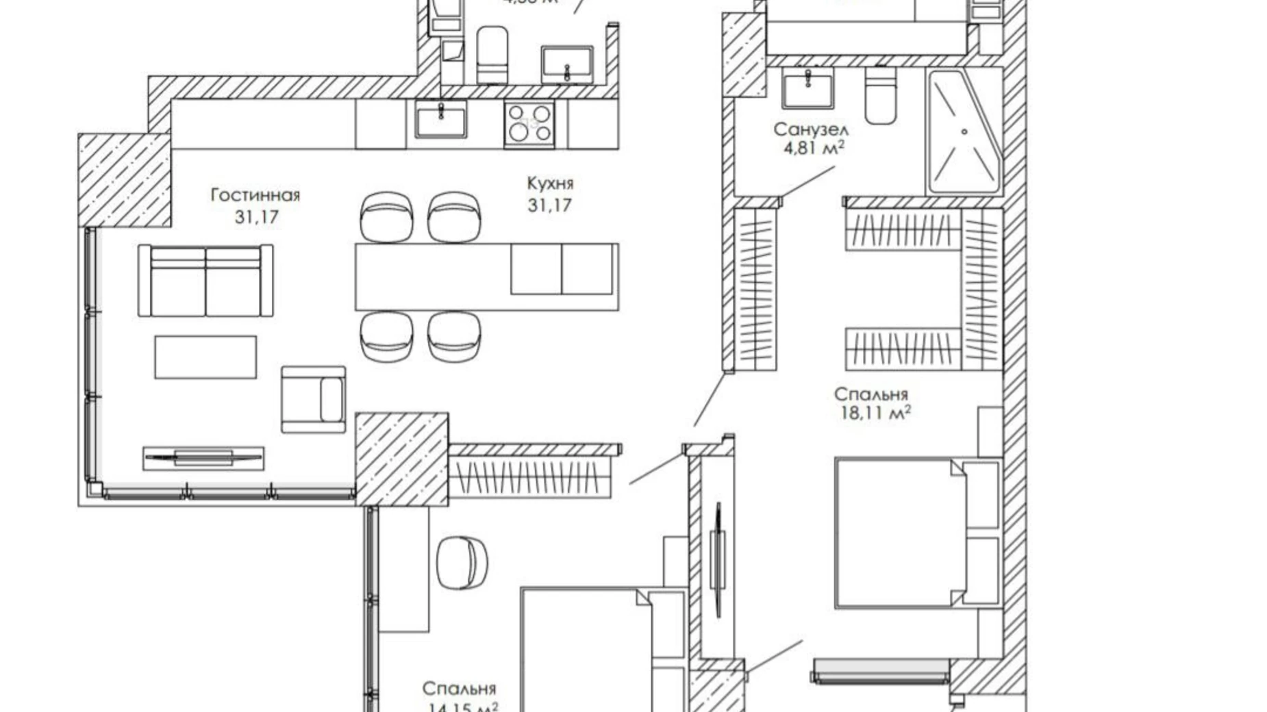 Продается 2-комнатная квартира 81 кв. м в Киеве, ул. Антоновича(Горького), 136-138 - фото 5