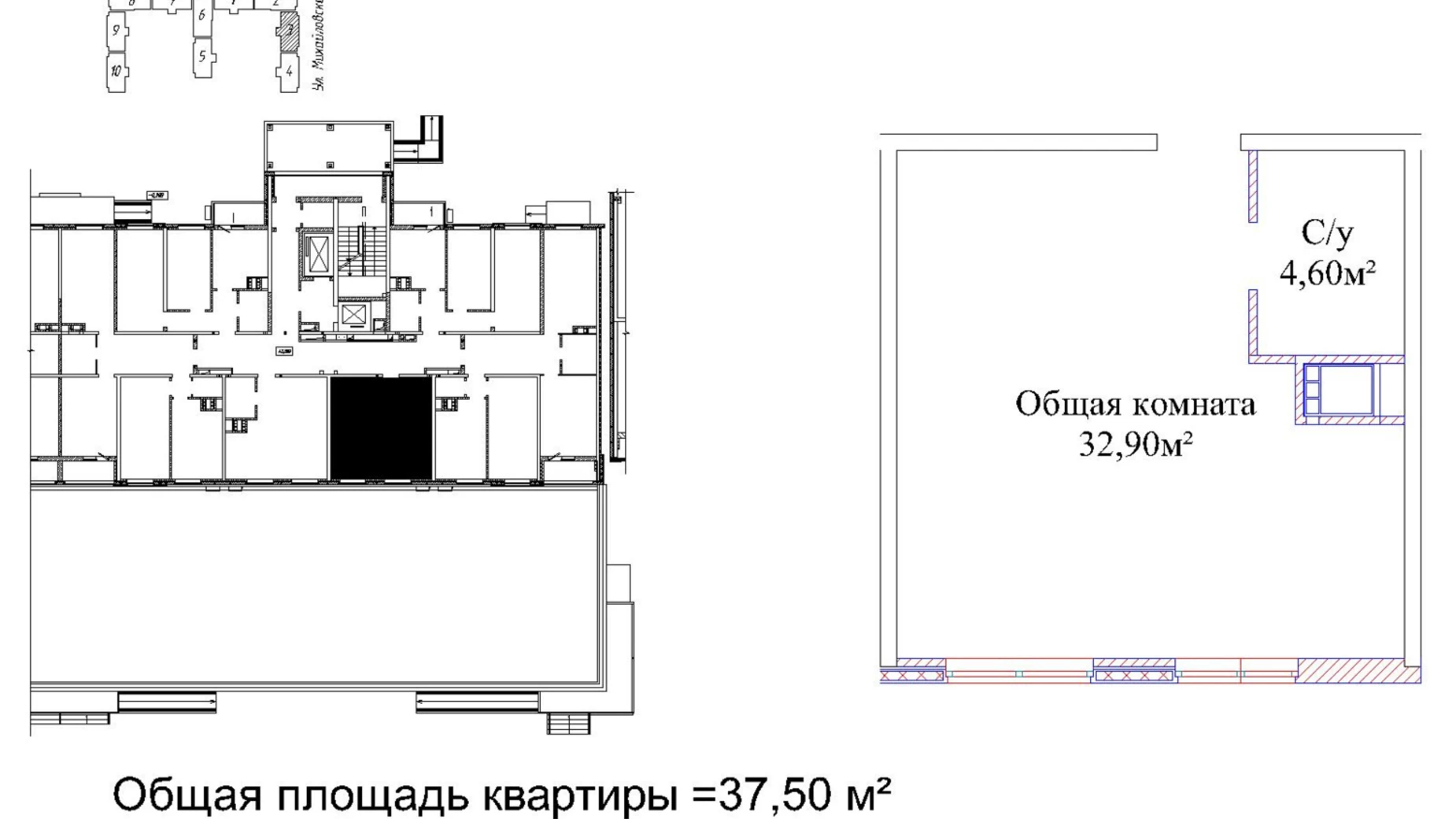 Продается 1-комнатная квартира 37 кв. м в Одессе, ул. Михайловская