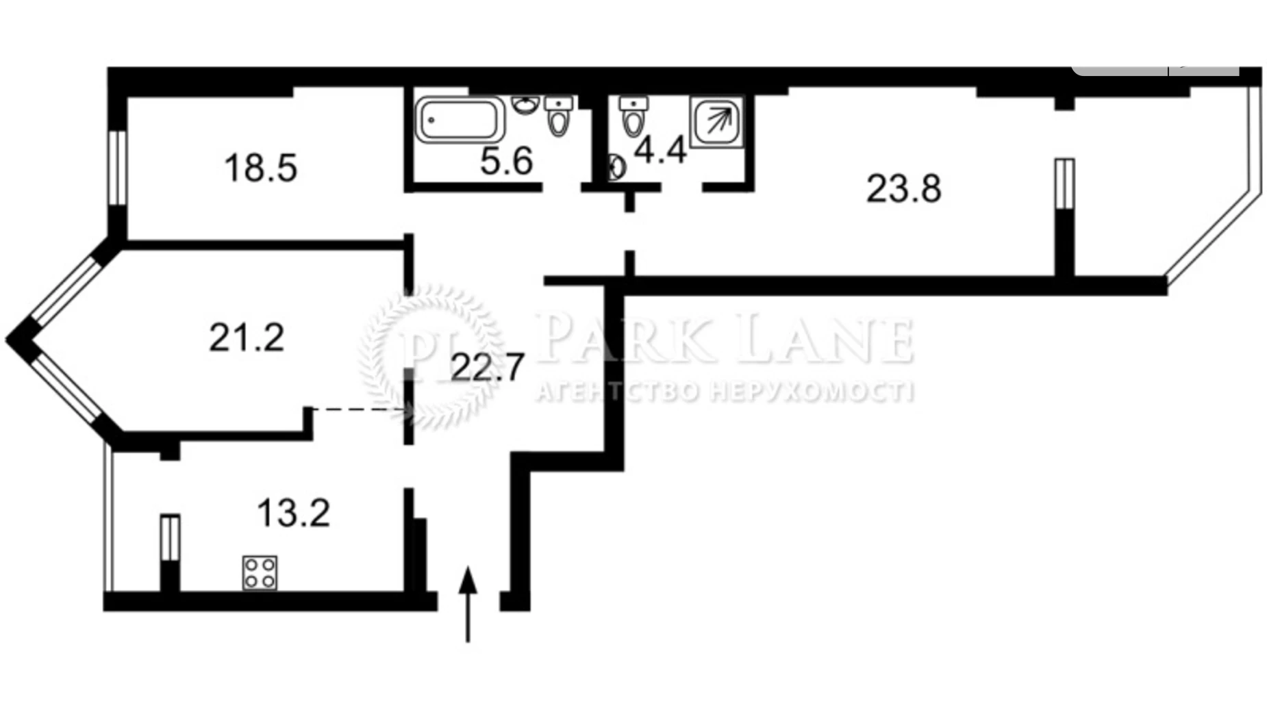 Продается 3-комнатная квартира 116 кв. м в Киеве, ул. Саперно-Слободская, 22