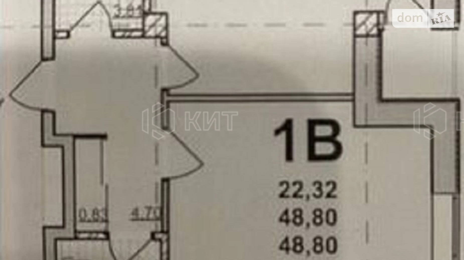 Продається 1-кімнатна квартира 48.8 кв. м у Харкові, вул. Оренбурзька, 9