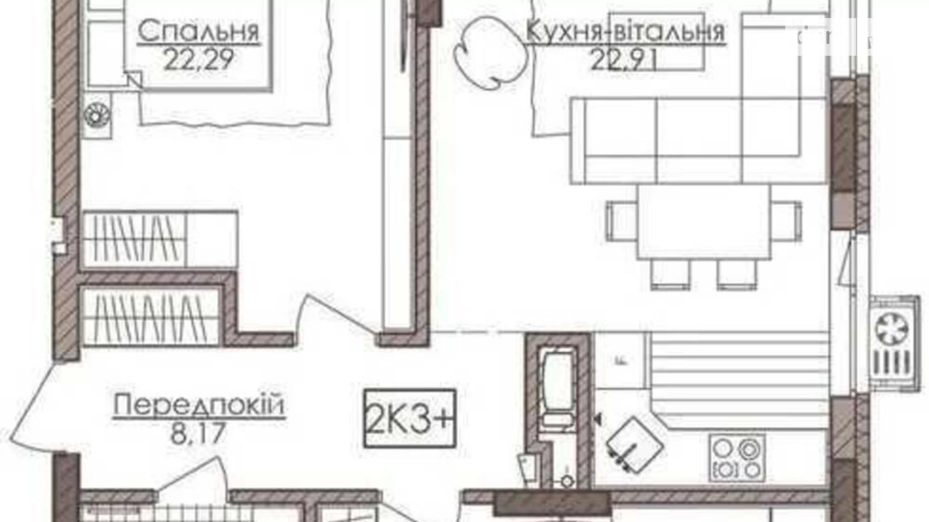 Продается 2-комнатная квартира 80 кв. м в Киеве, ул. Речная(Годовая), 4 - фото 3