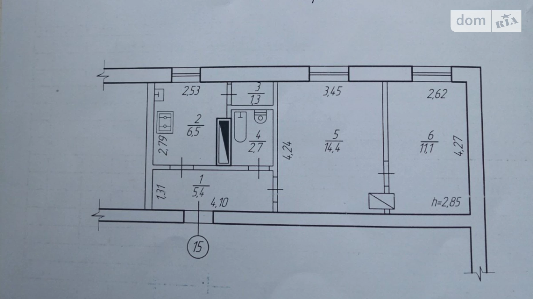 Продается 2-комнатная квартира 42 кв. м в Ровно, ул. Драгоманова, 17 - фото 2