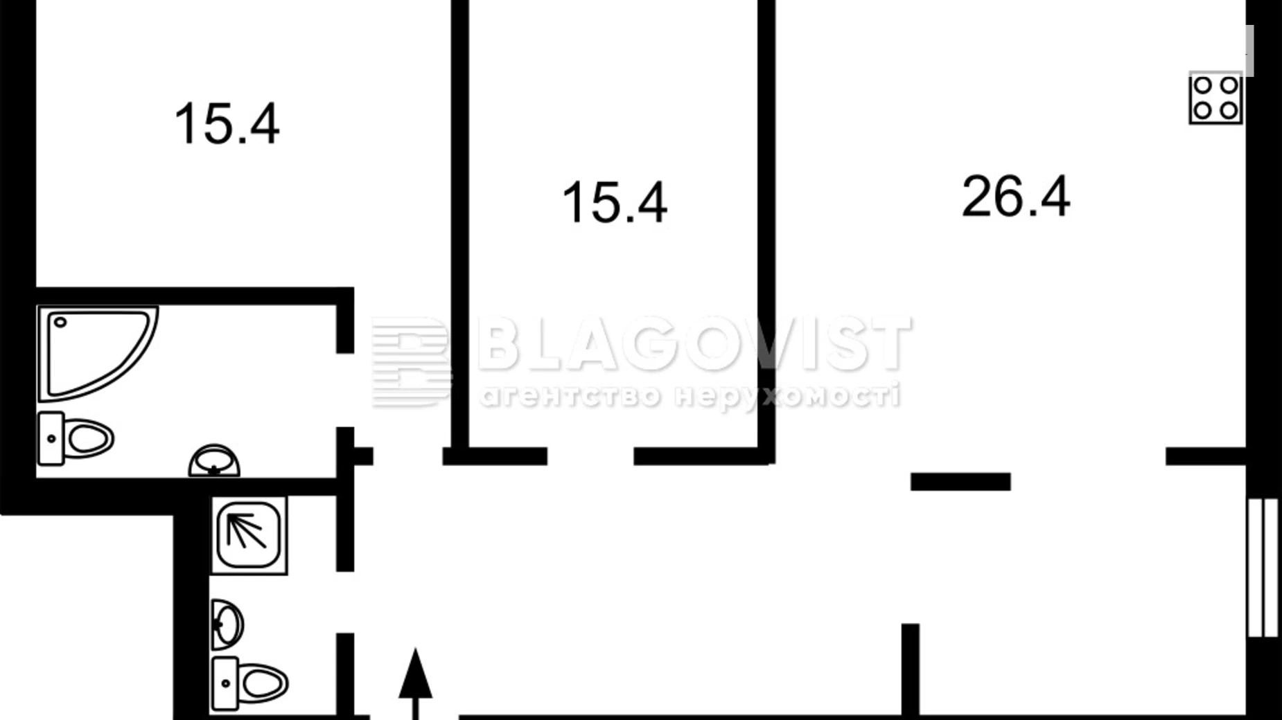 Продается 3-комнатная квартира 86 кв. м в Киеве, ул. Замковецкая, 106А