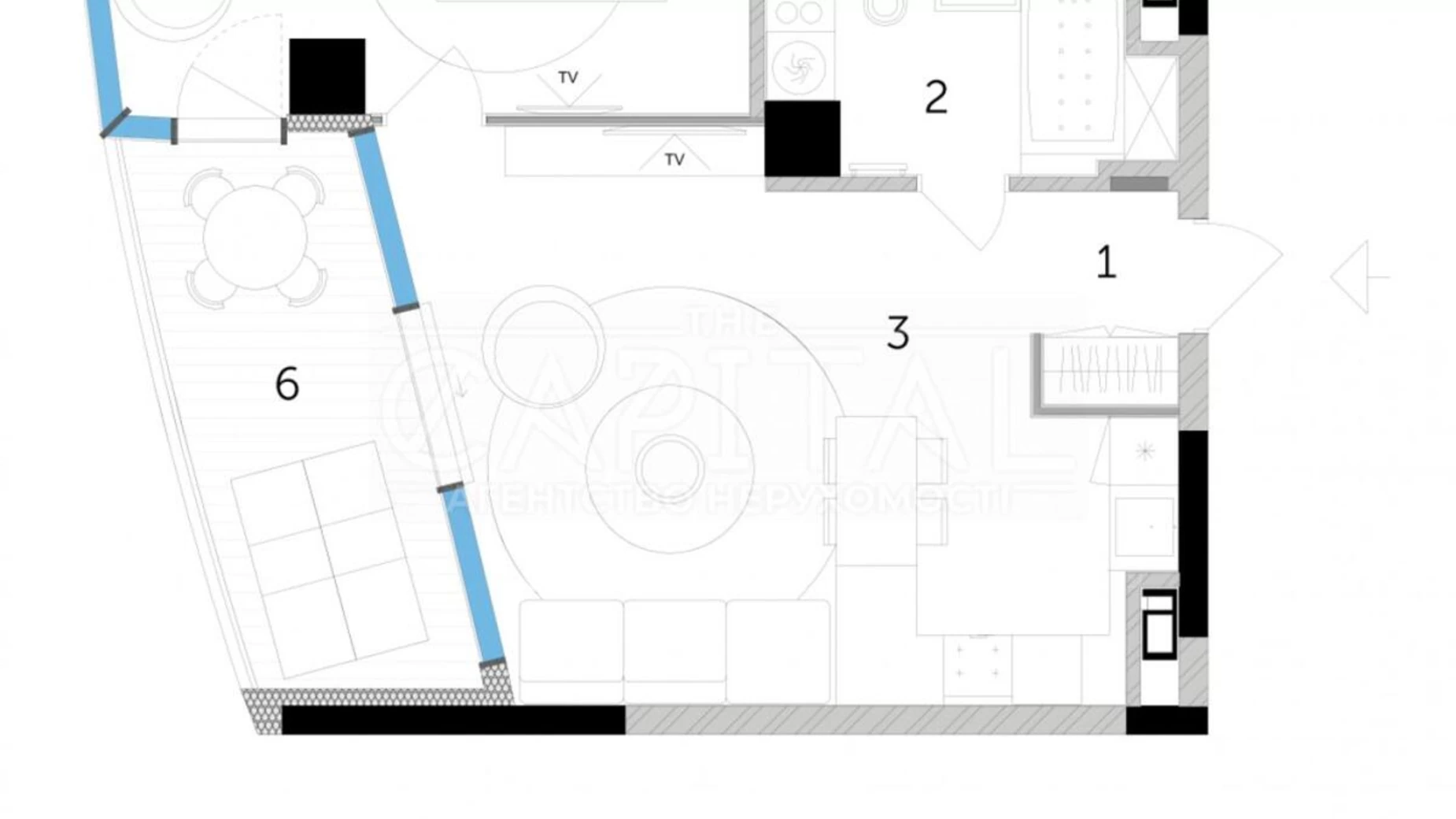 Продается 1-комнатная квартира 62.27 кв. м в Киеве, ул. Иоанна Павла II(Патриса Лумумбы), 12 - фото 5