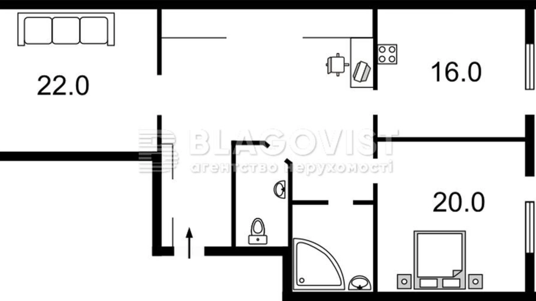 Продается 2-комнатная квартира 72 кв. м в Киеве, ул. Павловская, 17 - фото 2