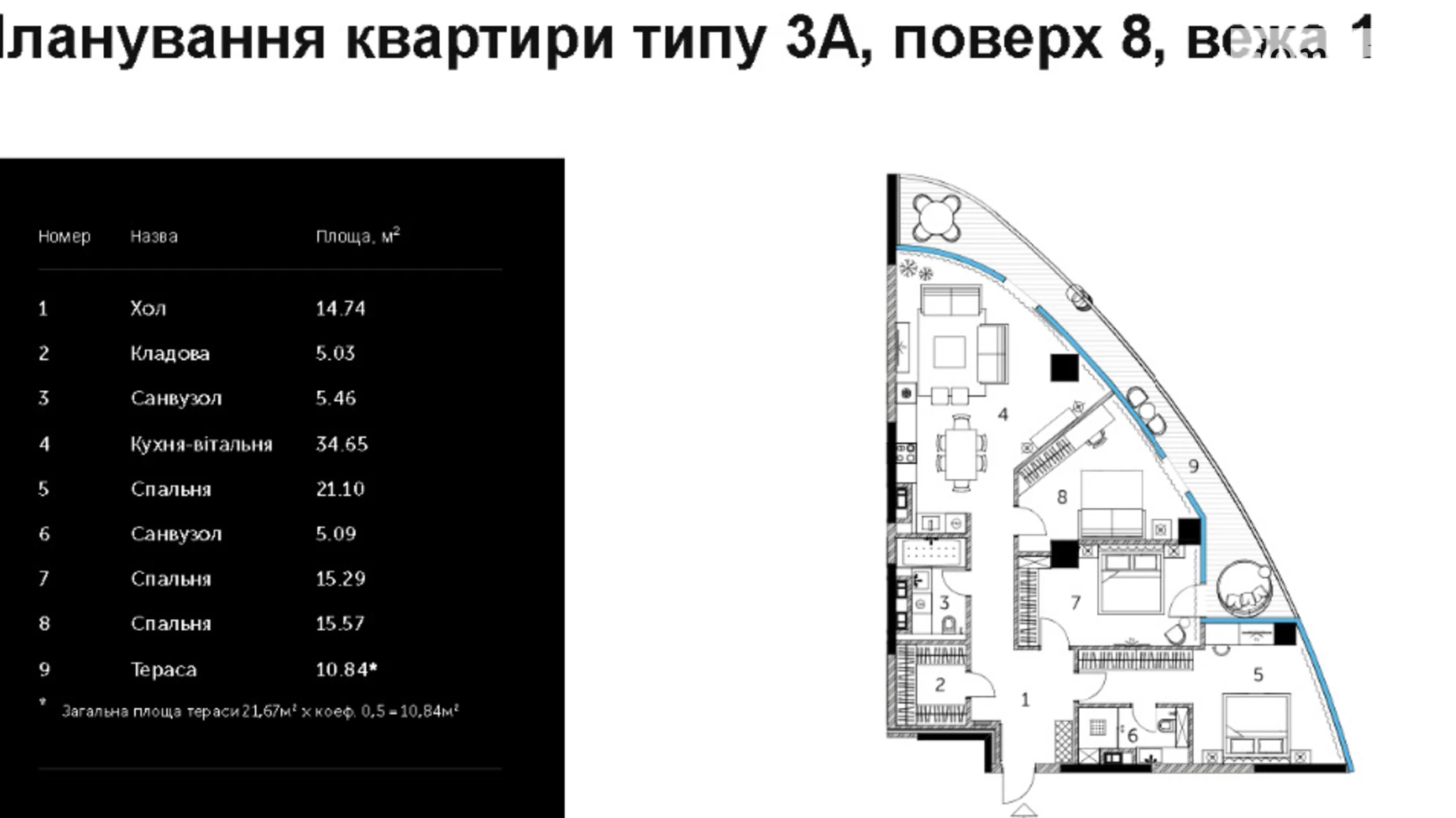 Продається 4-кімнатна квартира 126.7 кв. м у Києві, вул. Іоанна Павла II(Патріса Лумумби), 12