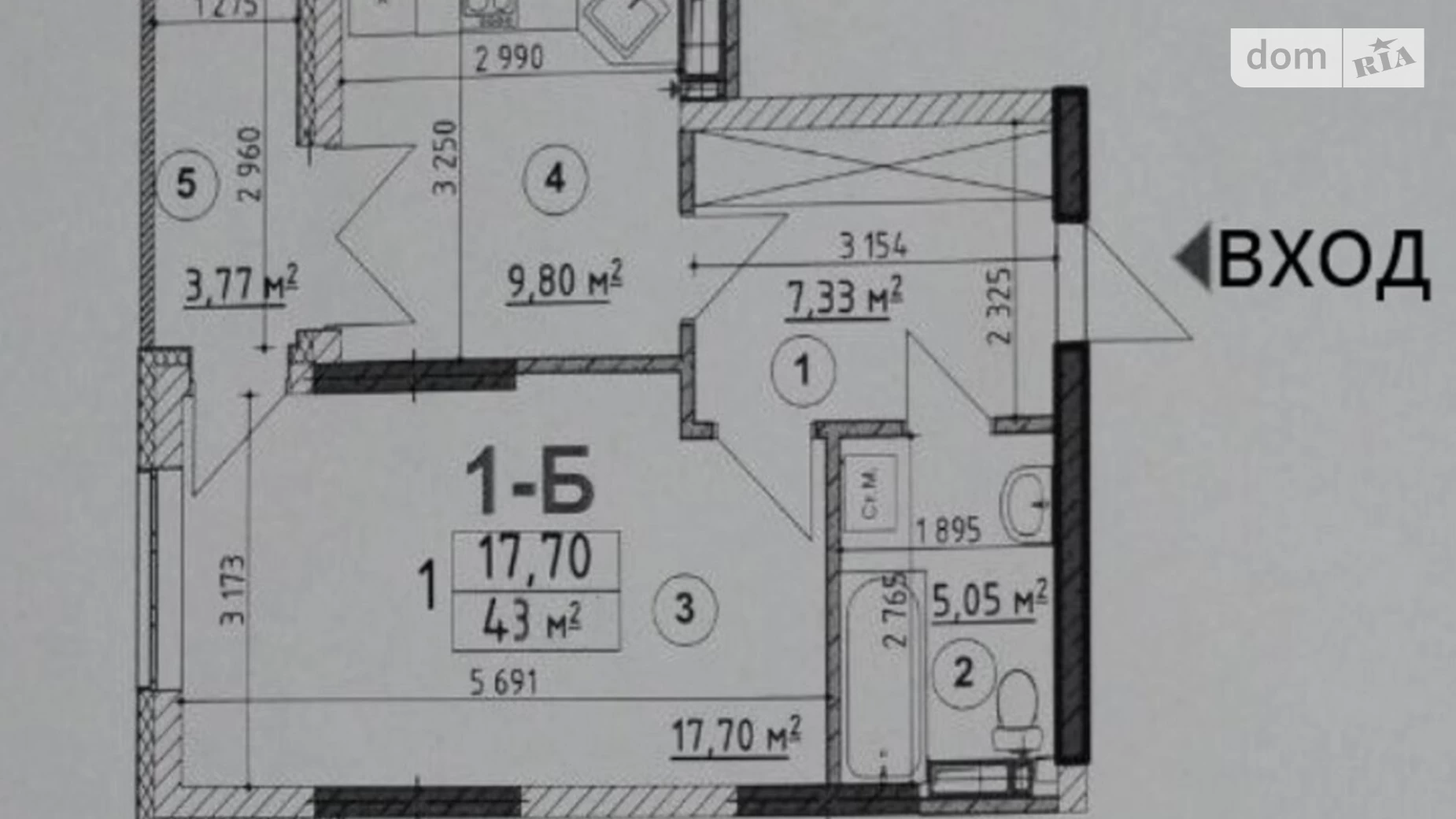 Продается 1-комнатная квартира 43 кв. м в Киеве, ул. Николая Кибальчича, 2 - фото 5