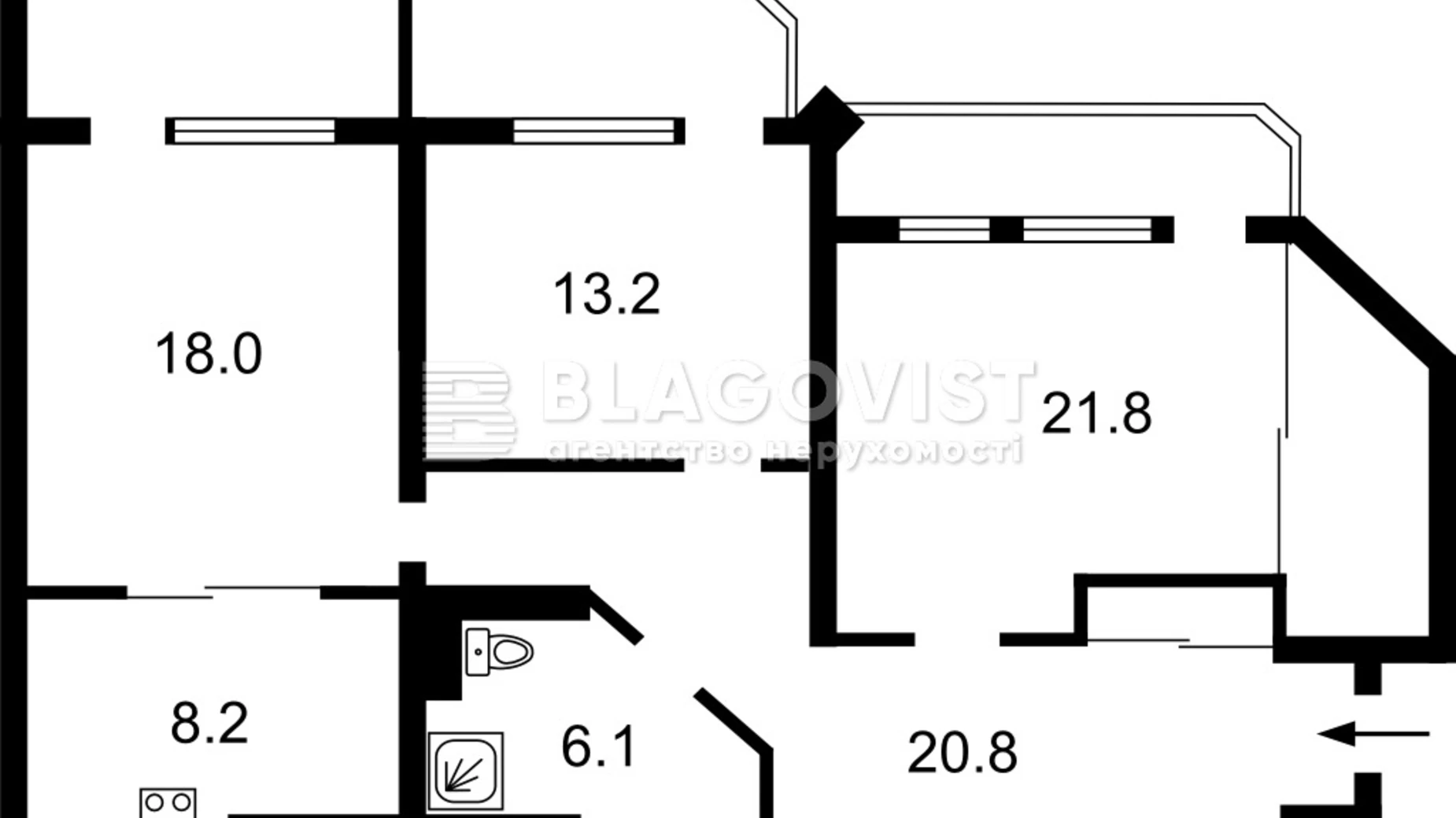 Продается 3-комнатная квартира 95 кв. м в Киеве, ул. Павловская, 18