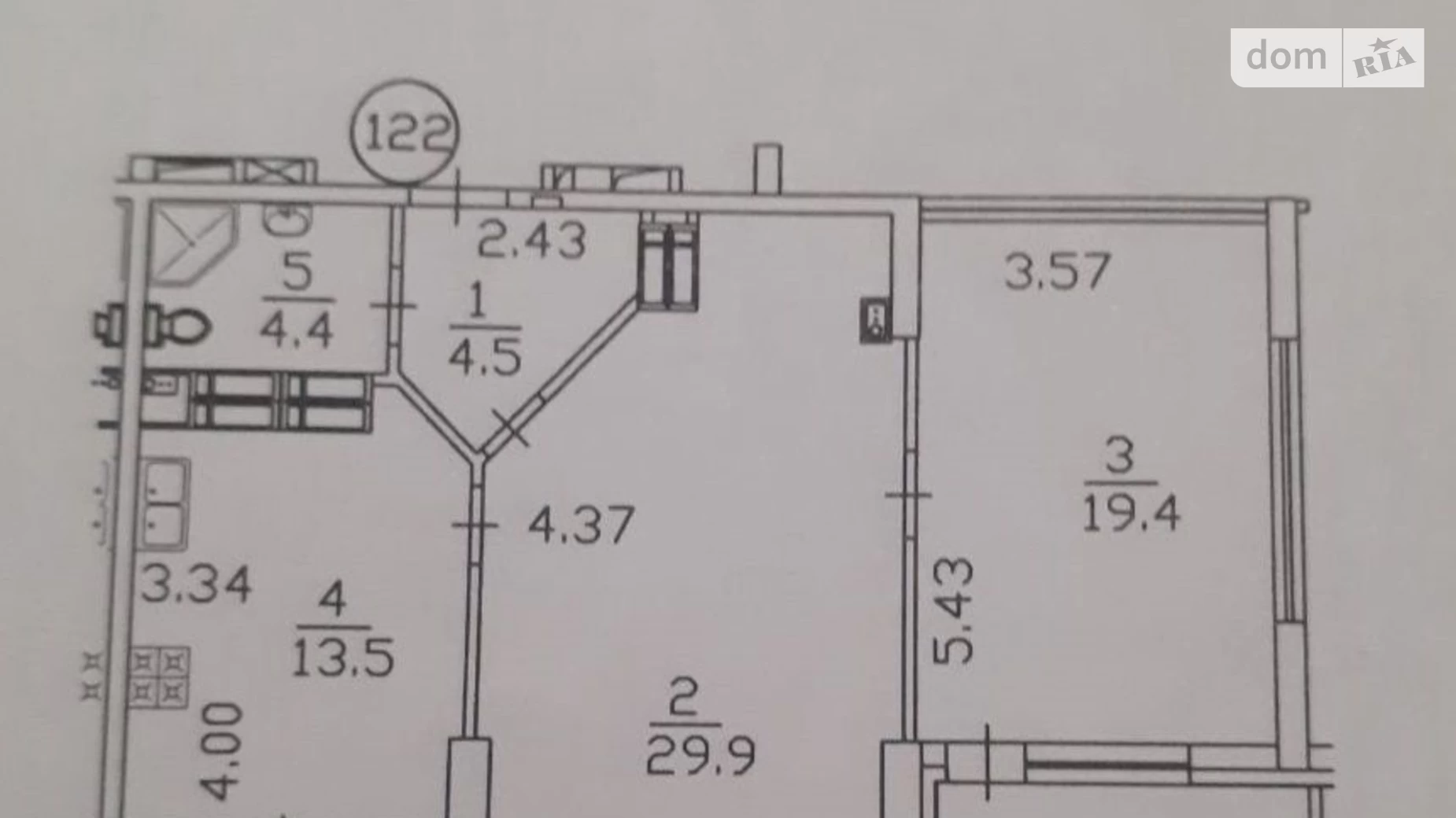 Продается 2-комнатная квартира 80 кв. м в Киеве, ул. Белицкая, 20 - фото 4