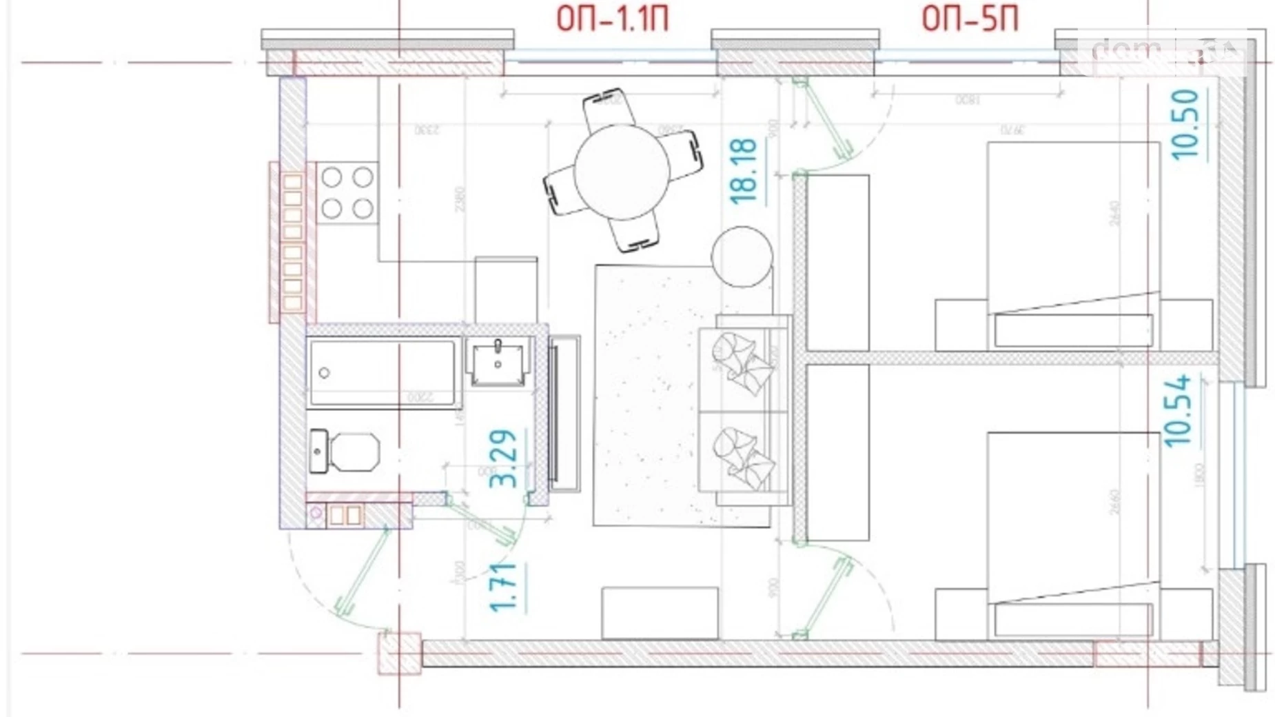 Продается 2-комнатная квартира 44 кв. м в Одессе, ул. Авдеева-Черноморского - фото 3