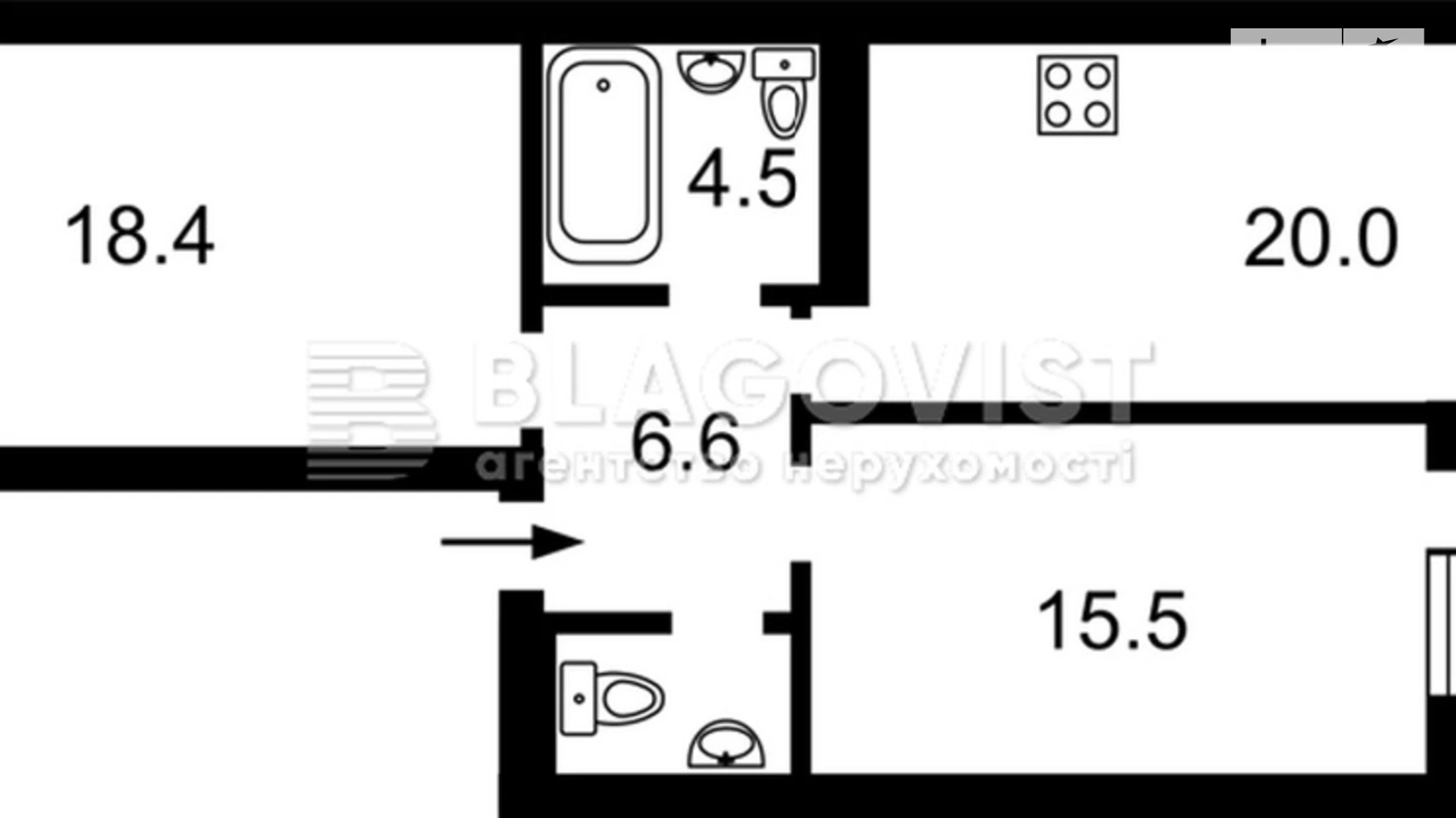 Продается 2-комнатная квартира 68.7 кв. м в Киеве, бул. Тадея Рыльского, 1 - фото 2