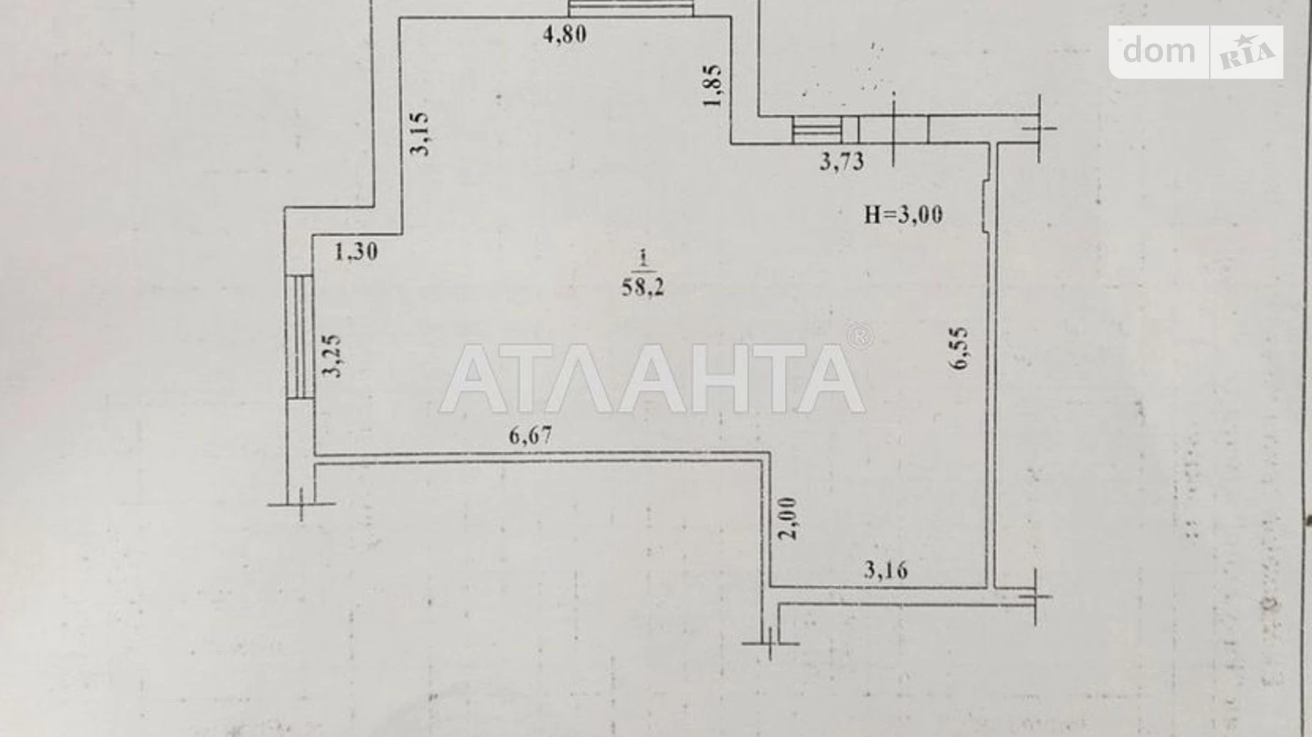 Продается объект сферы услуг 58.2 кв. м в 16-этажном здании, цена: 55000 $ - фото 2