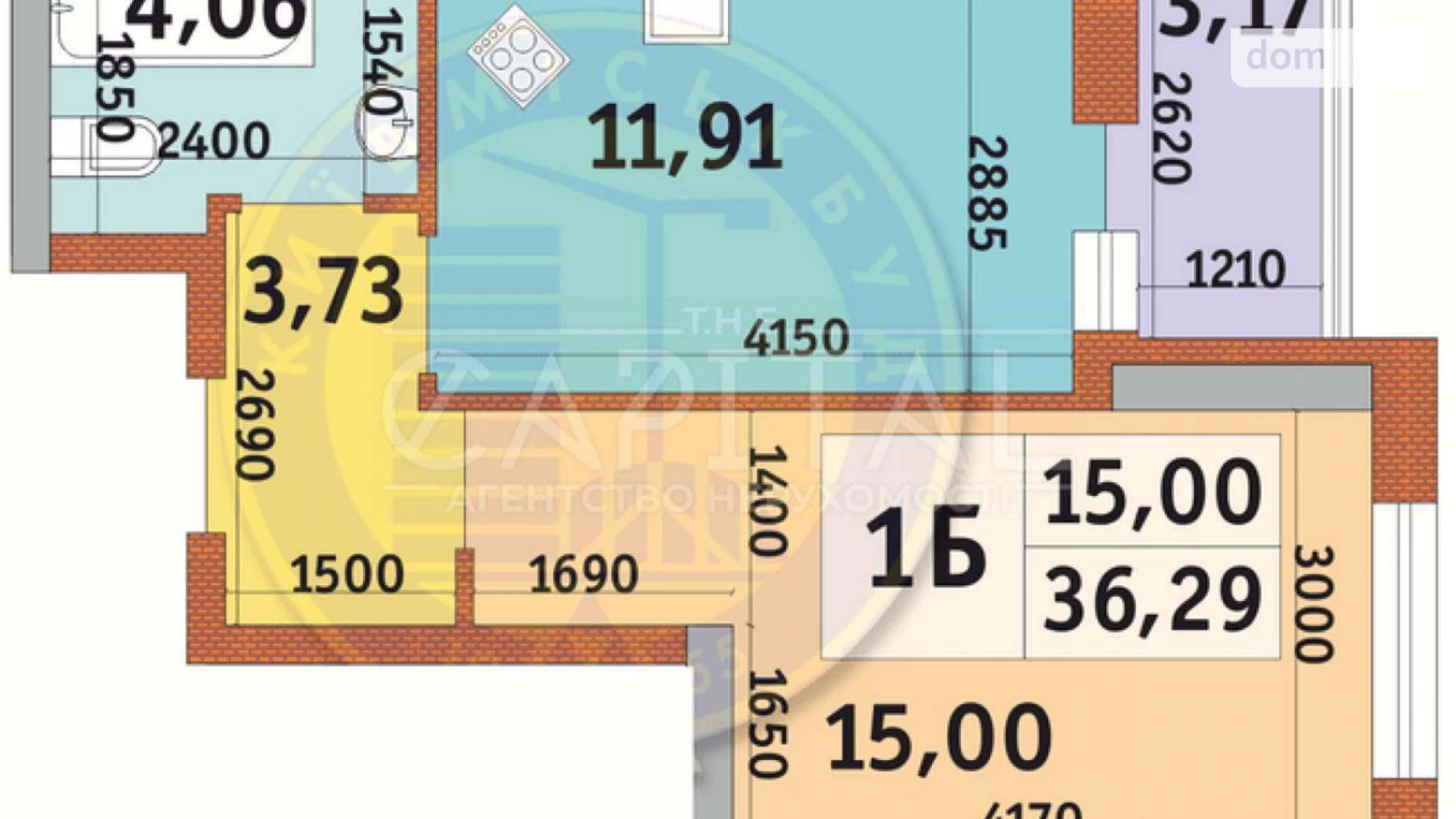 Продается 1-комнатная квартира 37 кв. м в Киеве, ул. Жулянская, 208