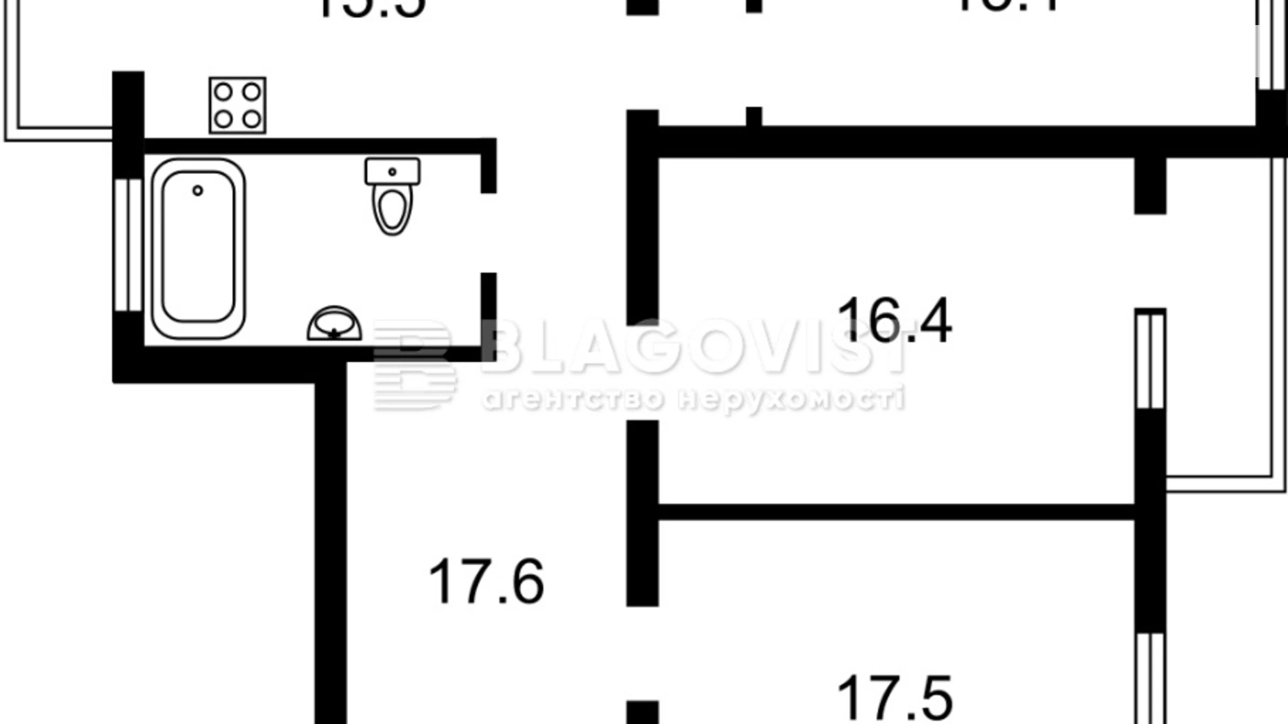 Продается 3-комнатная квартира 93 кв. м в Киеве, пл. Леси Украинки, 28