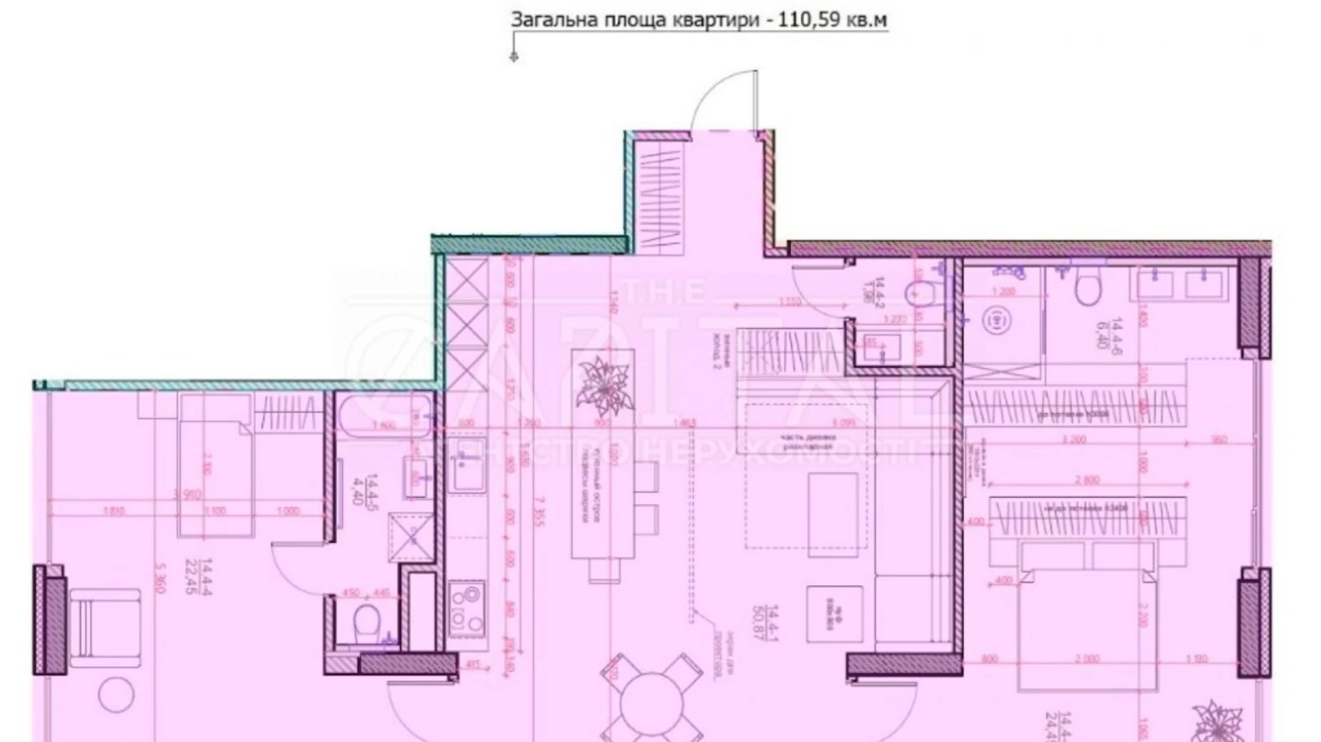 Продается 1-комнатная квартира 111 кв. м в Киеве, ул. Паньковская, 20/82