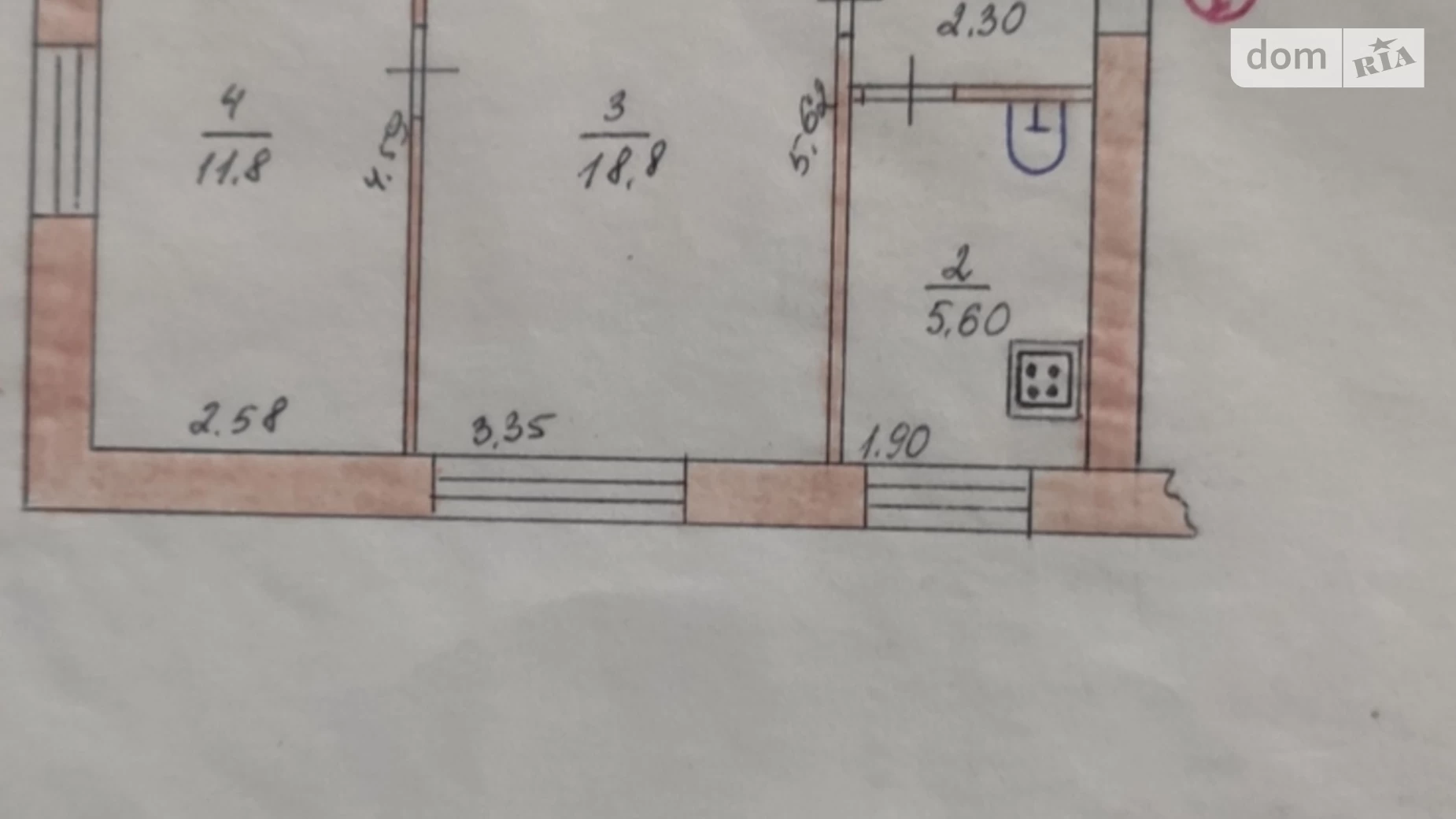 Продается 2-комнатная квартира 43 кв. м в Краснограде, ул. Харьковская