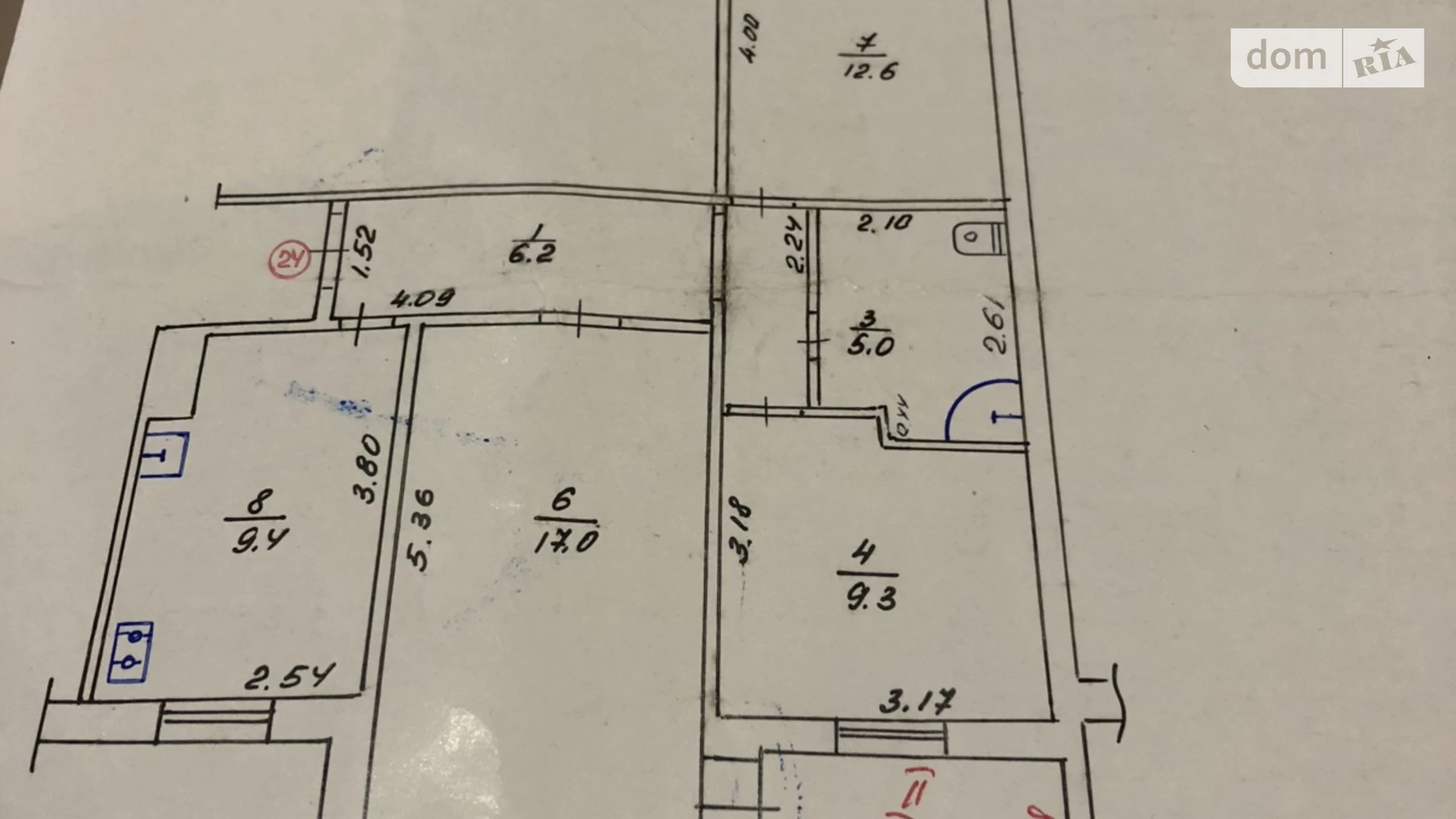 Продається 3-кімнатна квартира 61 кв. м у Полтаві, вул. Тимошенка Юрія (Тарапуньки) - фото 16