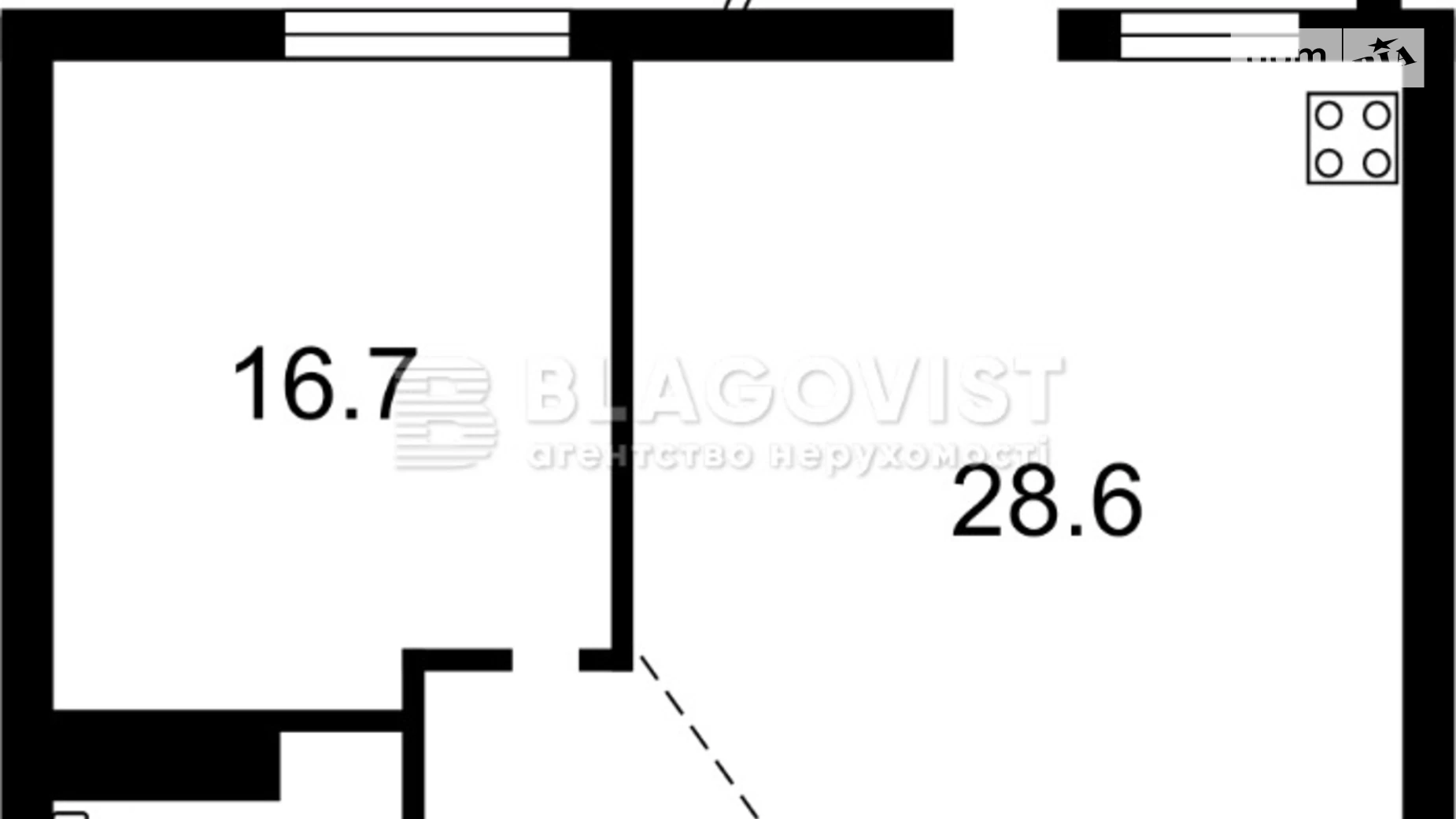 Продається 2-кімнатна квартира 62 кв. м у Києві, бул. Кольцова, 14Ж