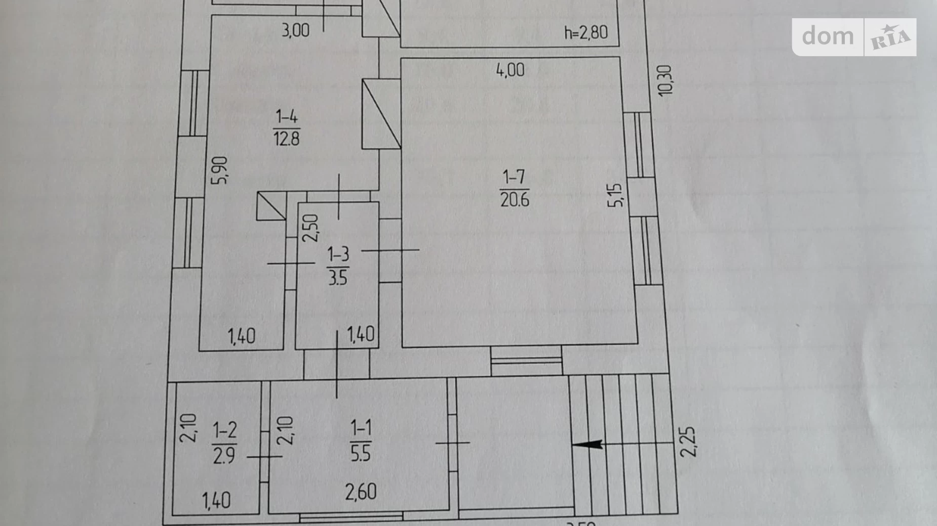 Продается одноэтажный дом 70 кв. м с верандой, Горького