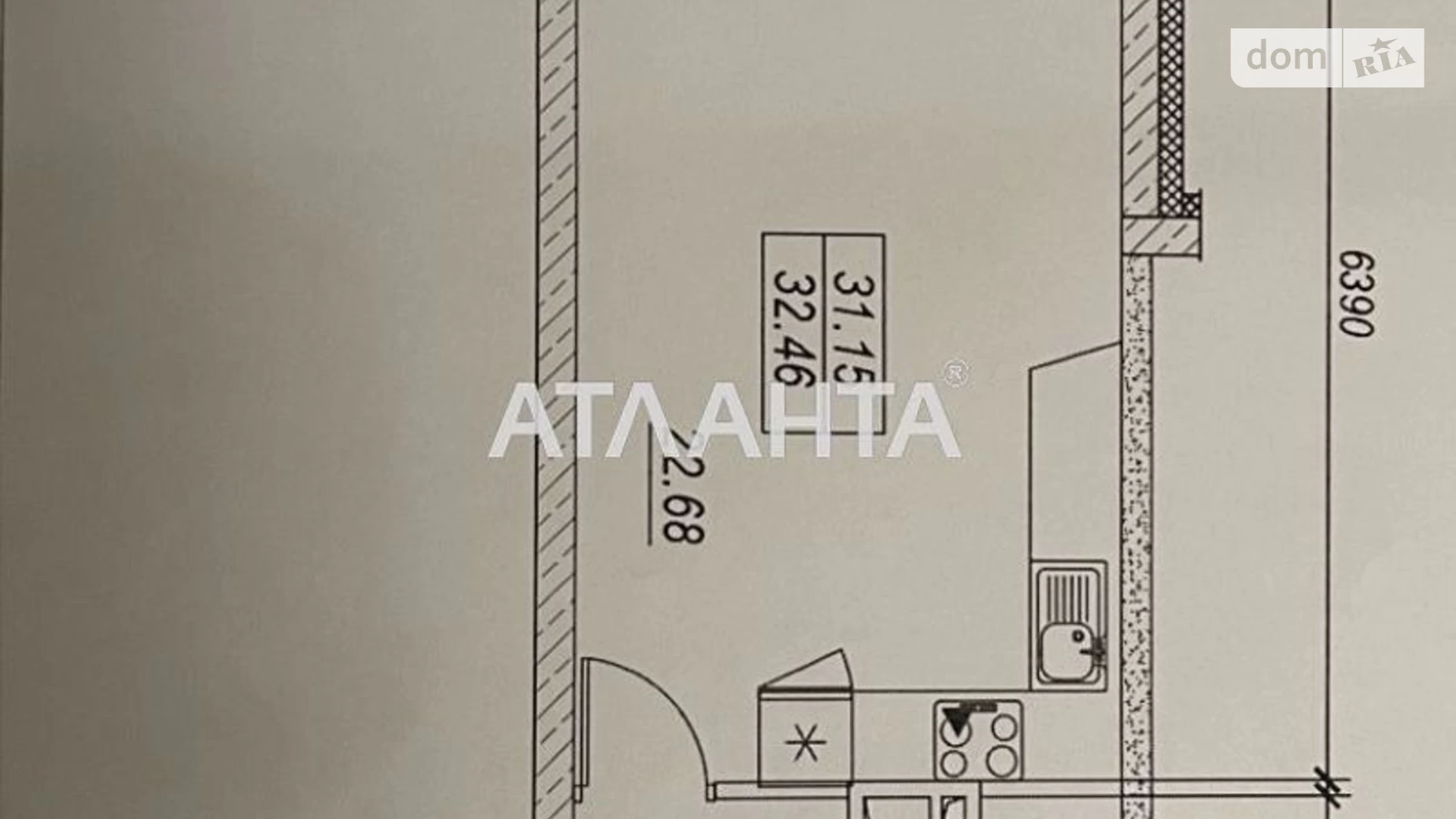 Продается 1-комнатная квартира 33 кв. м в Одессе, ул. Среднефонтанская