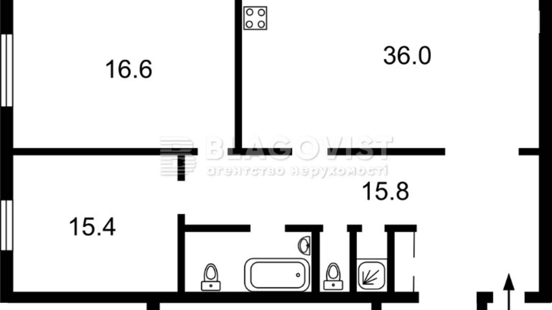 Продается 3-комнатная квартира 115 кв. м в Киеве, ул. Старонаводницкая, 8А