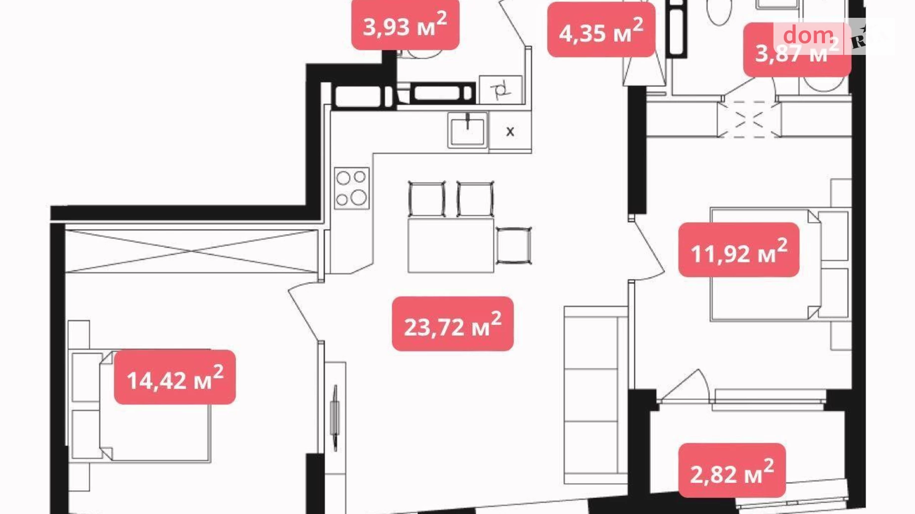 Продается 2-комнатная квартира 64 кв. м в Киеве, Столичное шоссе, 3 - фото 2