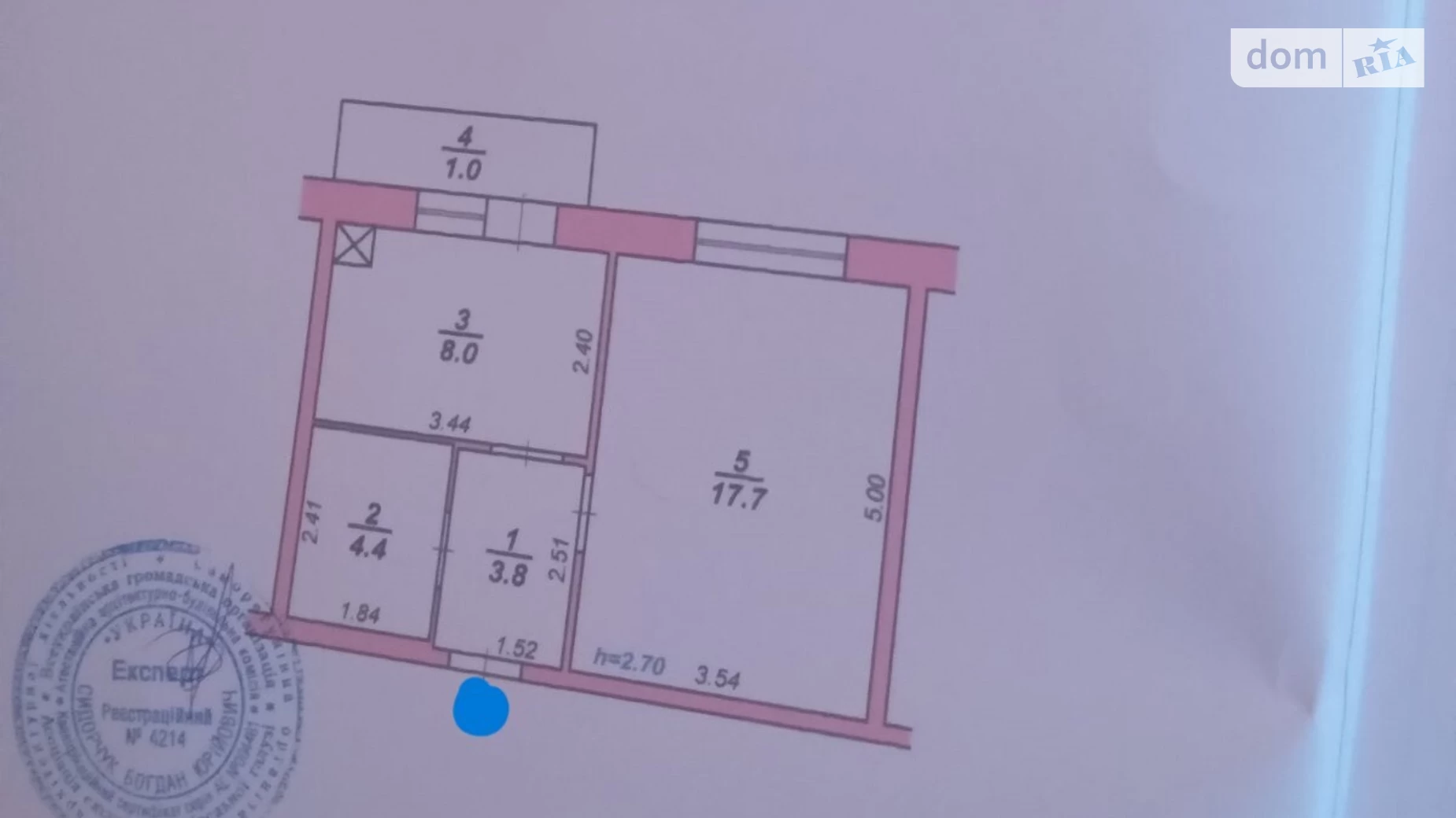 Продается 1-комнатная квартира 34.9 кв. м в Хмельницком, ул. Северная, 117Е - фото 3
