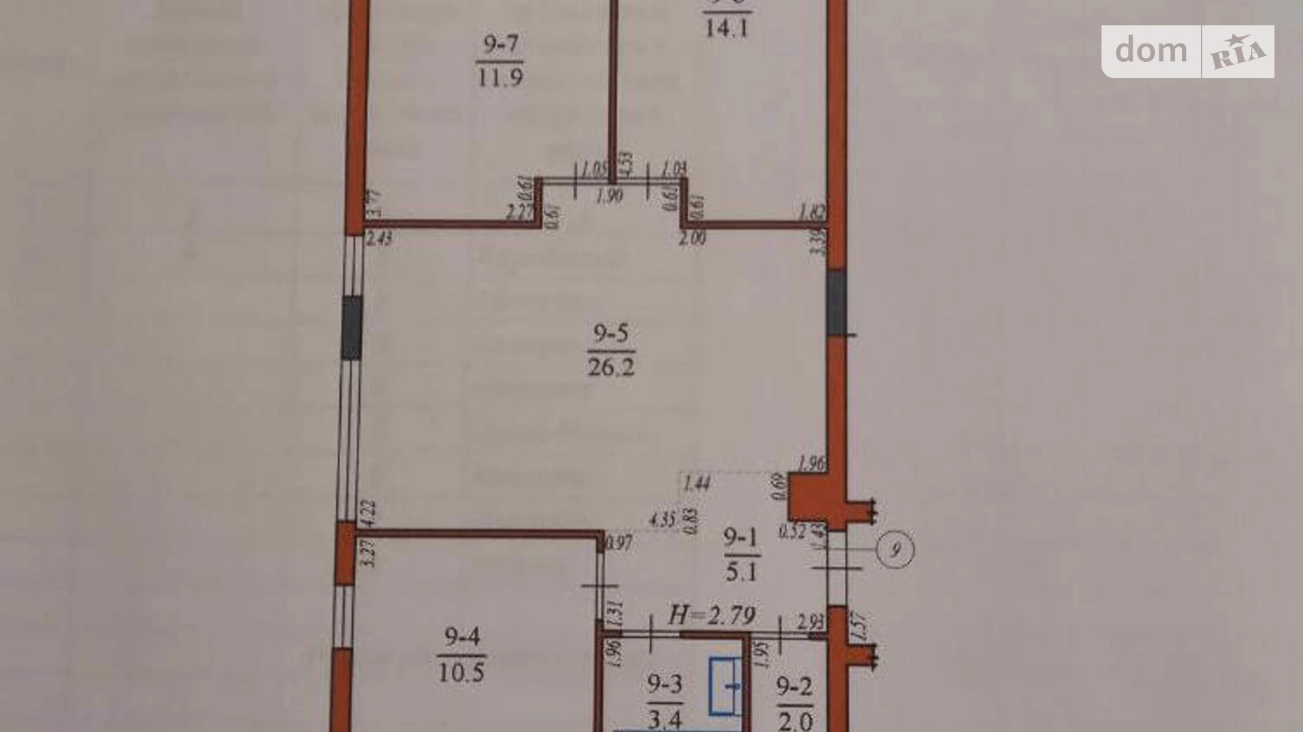 Продается 3-комнатная квартира 77.1 кв. м в Львове, ул. Брюховицкая, 143