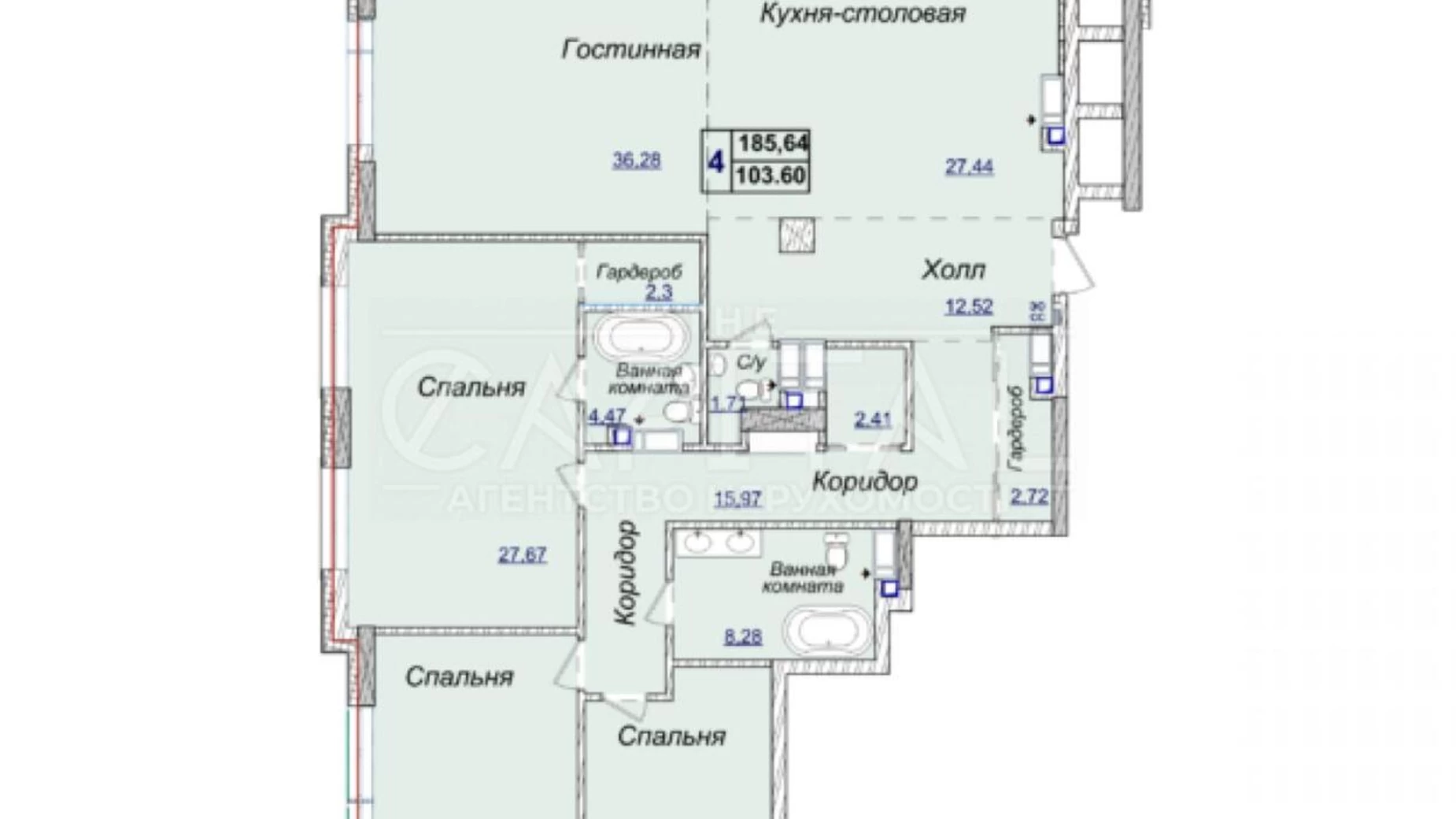 Продается 4-комнатная квартира 186 кв. м в Киеве