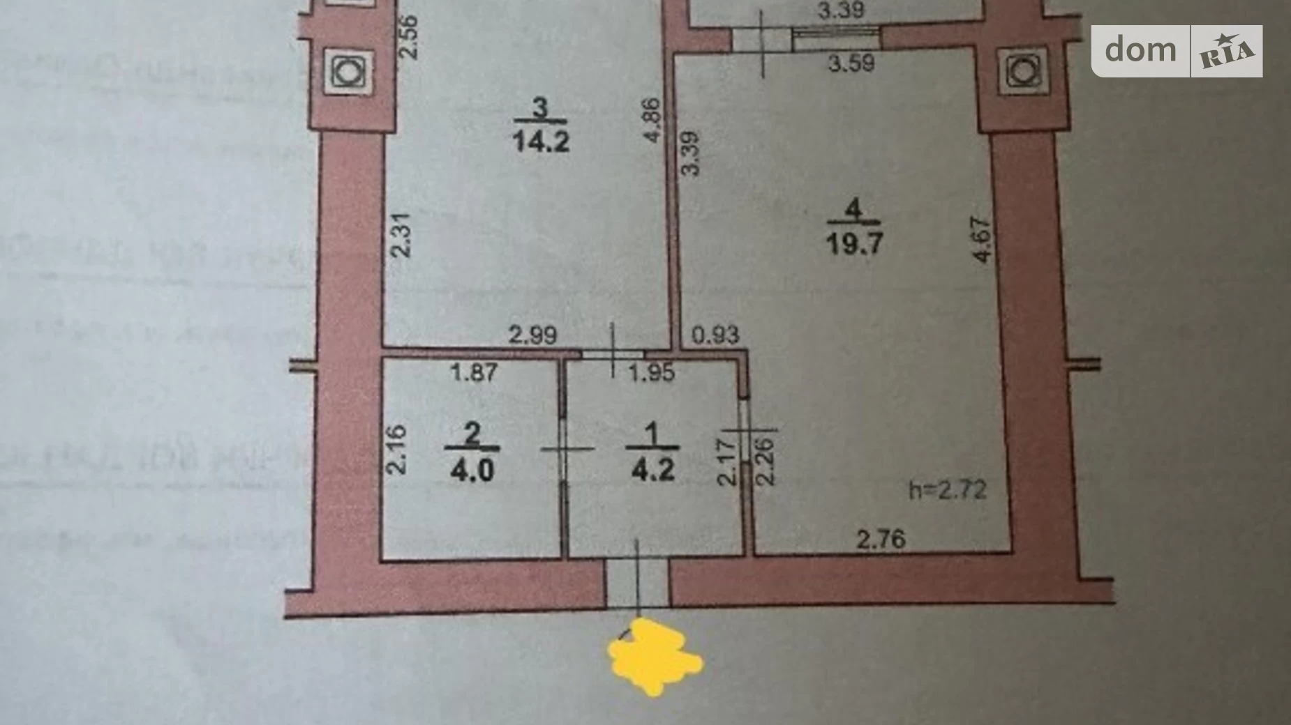 Продається 1-кімнатна квартира 44.6 кв. м у Хмельницькому, вул. Лісогринівецька, 38А