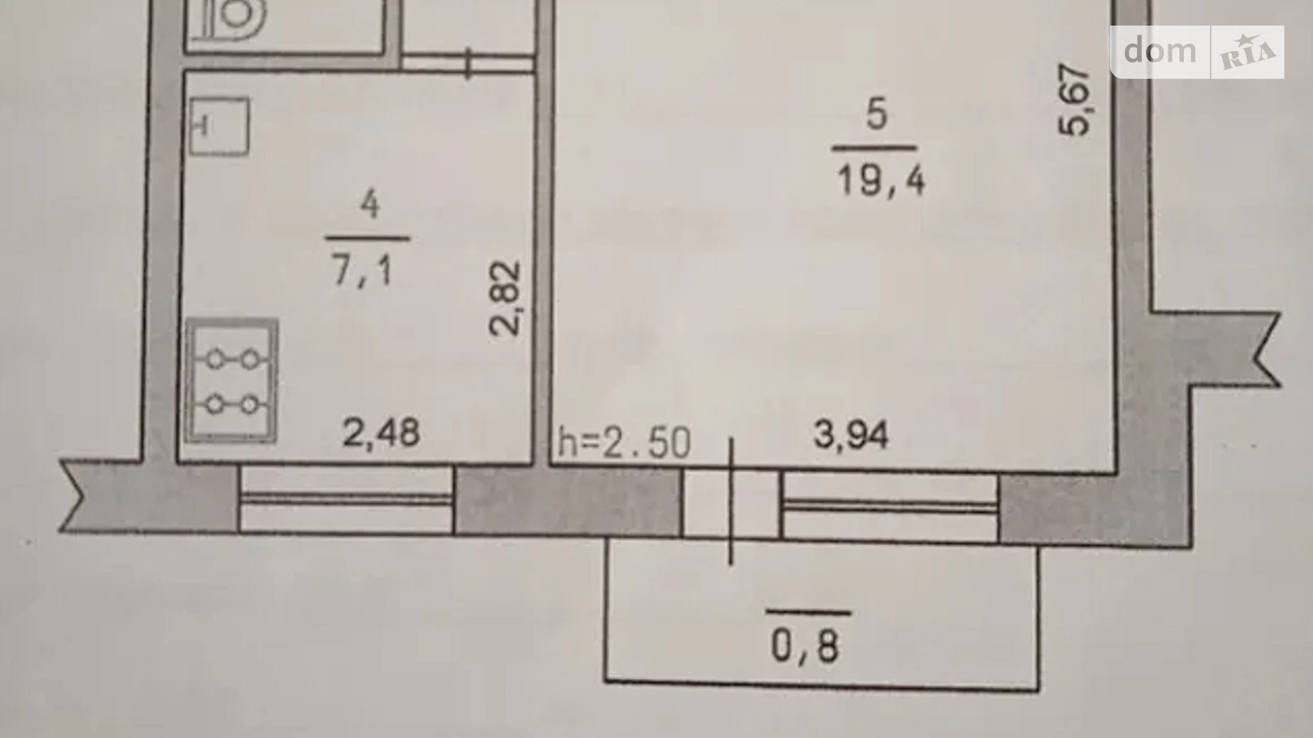 Продается 1-комнатная квартира 37 кв. м в Хмельницком, ул. Сковороды Григория - фото 5