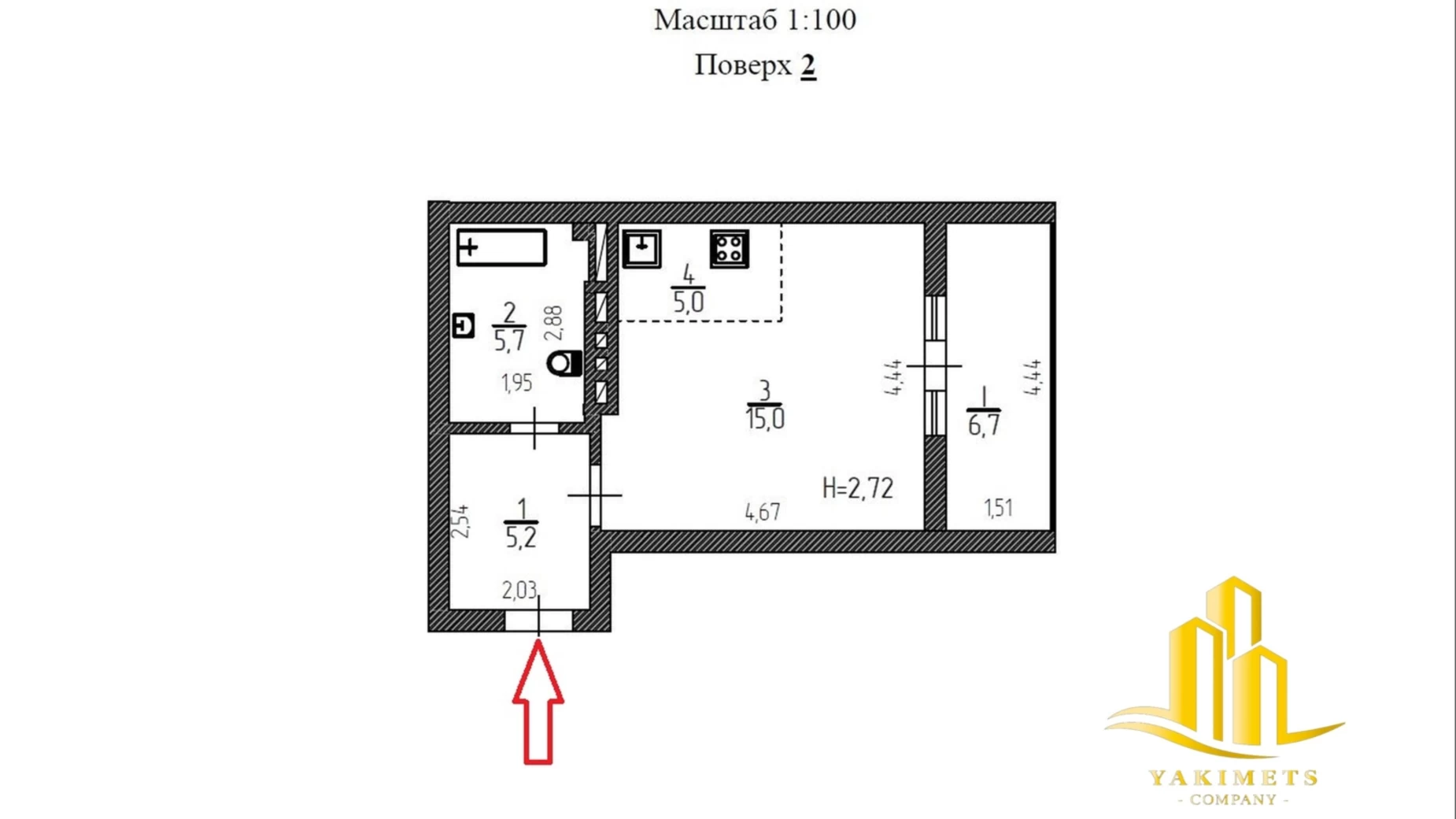 Продается 1-комнатная квартира 37 кв. м в Киеве, ул. Метрологическая, 62 - фото 4