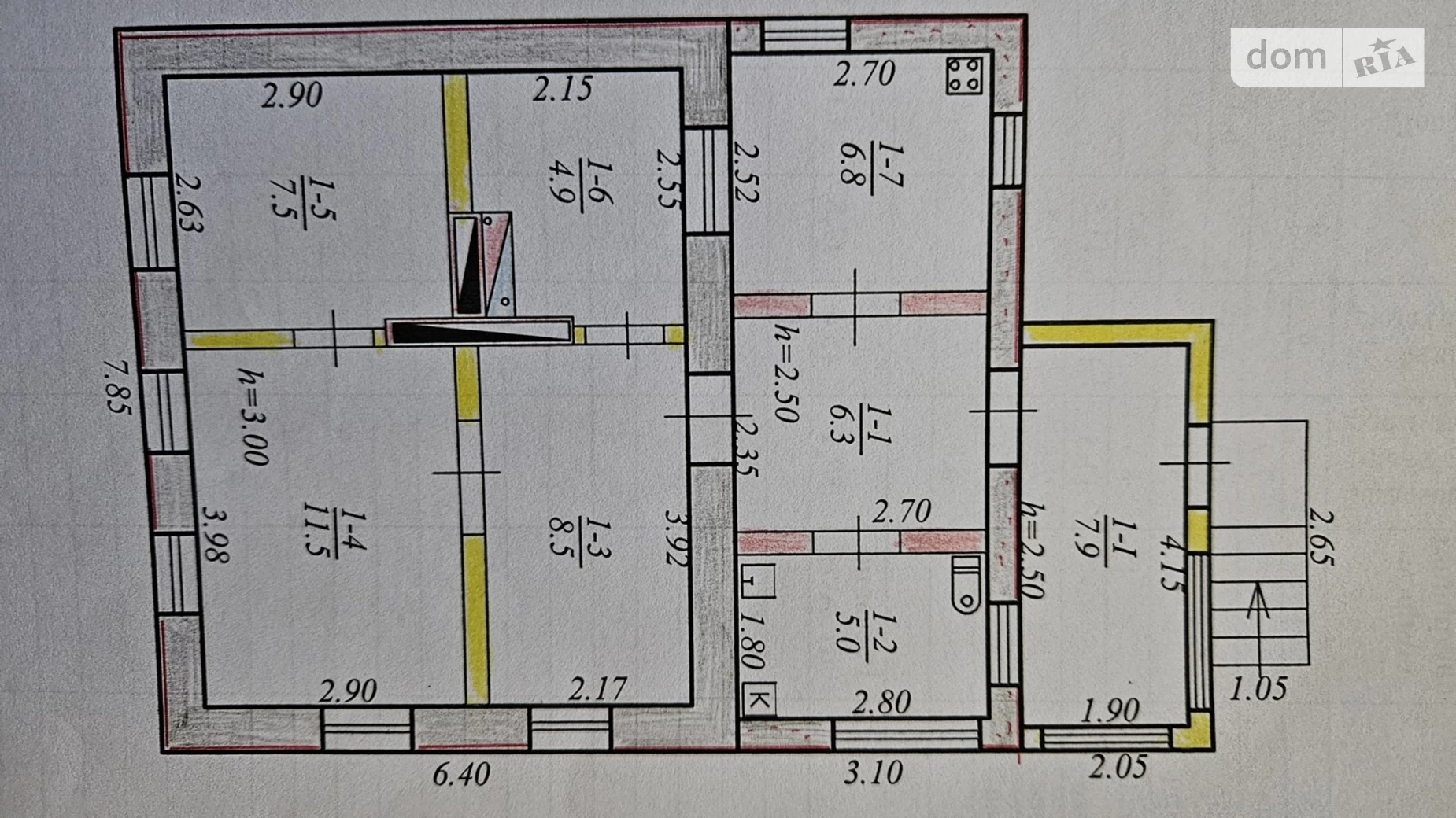 Продается одноэтажный дом 58.4 кв. м с садом, цена: 18000 $ - фото 5