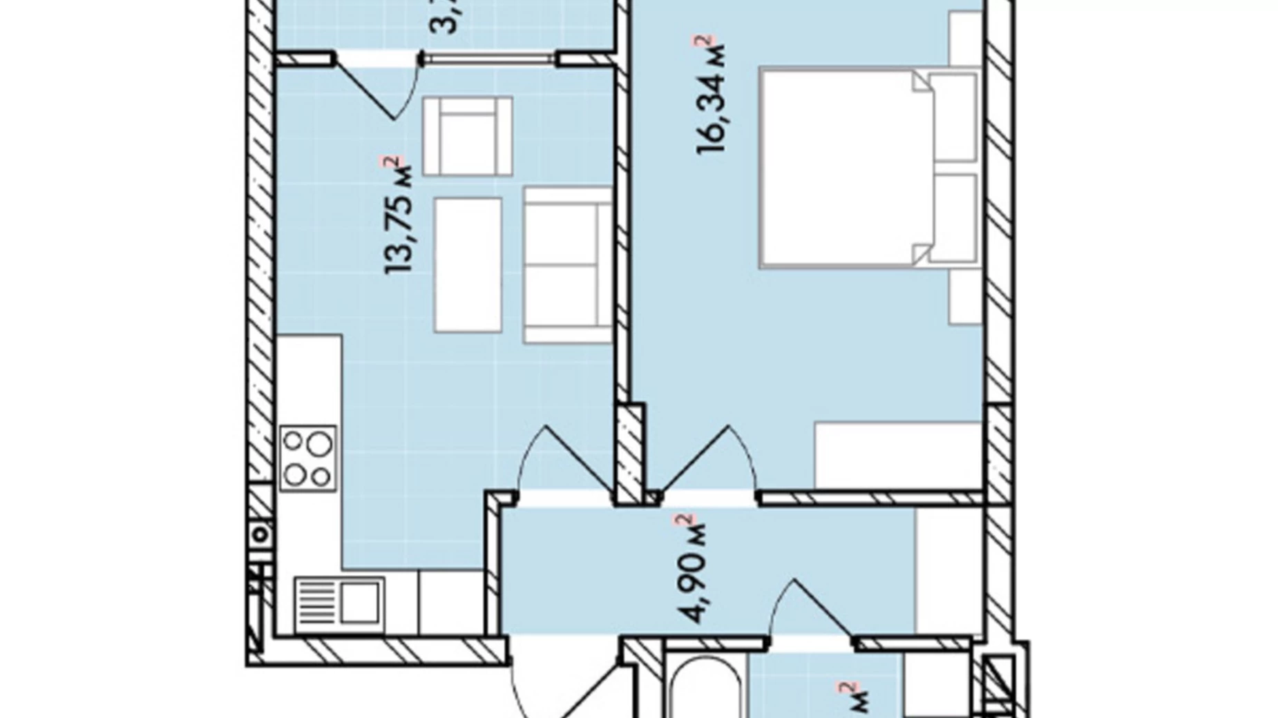 Продается 1-комнатная квартира 43.4 кв. м в Львове, цена: 70742 $ - фото 2