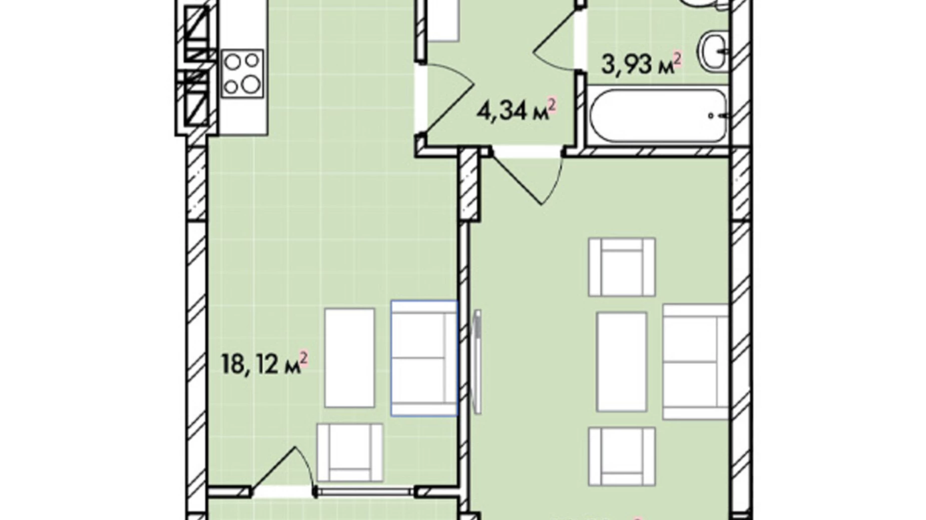Продается 1-комнатная квартира 47.35 кв. м в Львове, цена: 81916 $ - фото 2