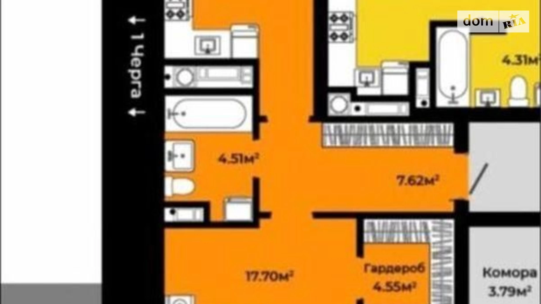 Продается 1-комнатная квартира 58 кв. м в Сокольниках