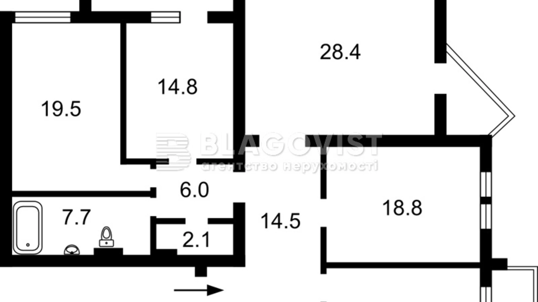 Продается 10-комнатная квартира 135 кв. м в Киеве, ул. Уинстона Черчилля(Красноткацкая), 18Б