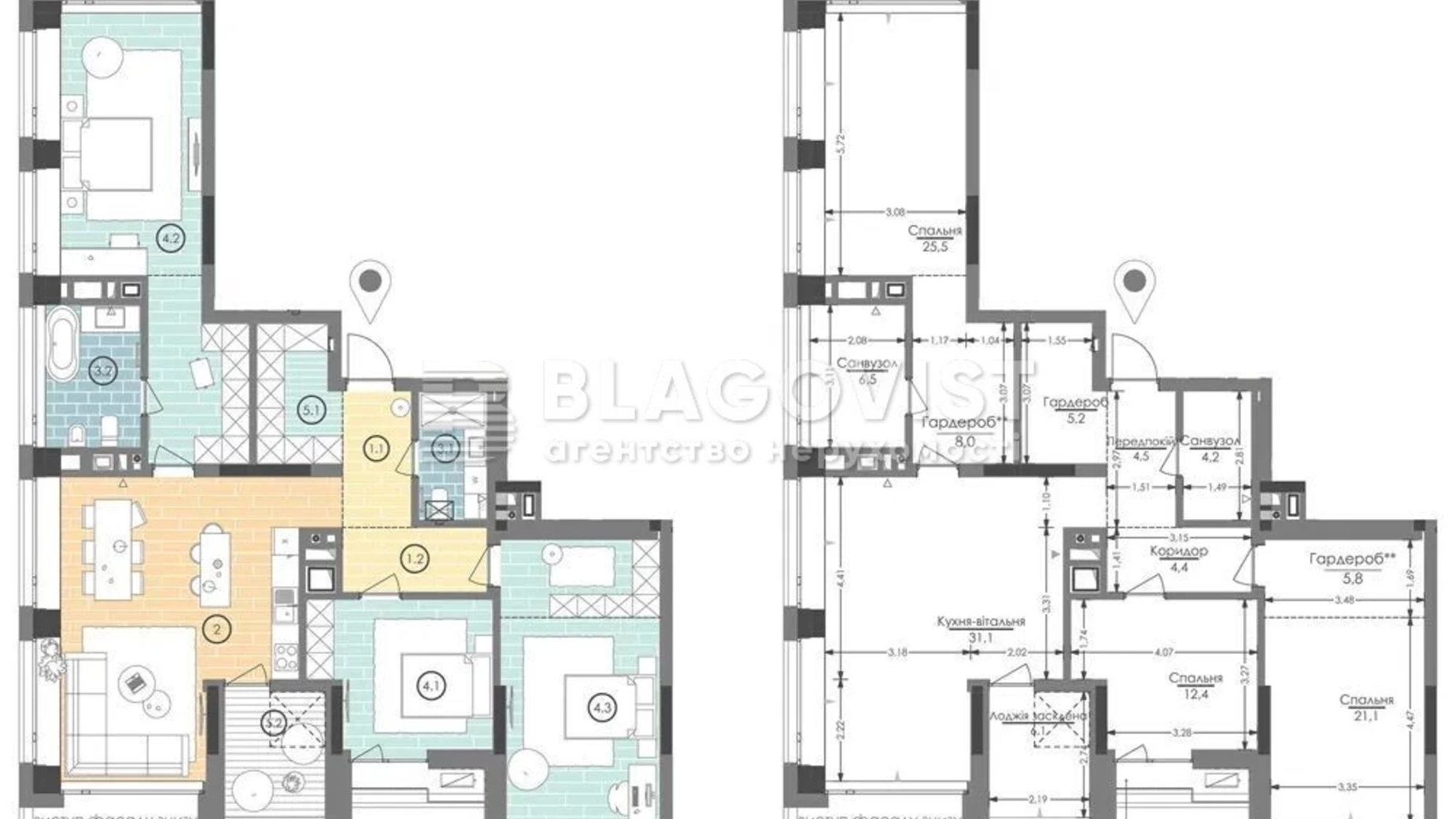 Продается 3-комнатная квартира 126.9 кв. м в Киеве, ул. Гарета Джонса(Семьи Хохловых), 12