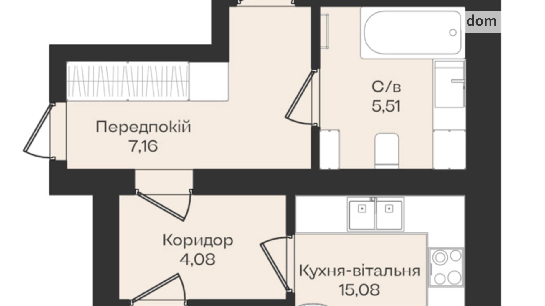 Продается 2-комнатная квартира 64.9 кв. м в Днепре, ул. Мольера, 77 - фото 2