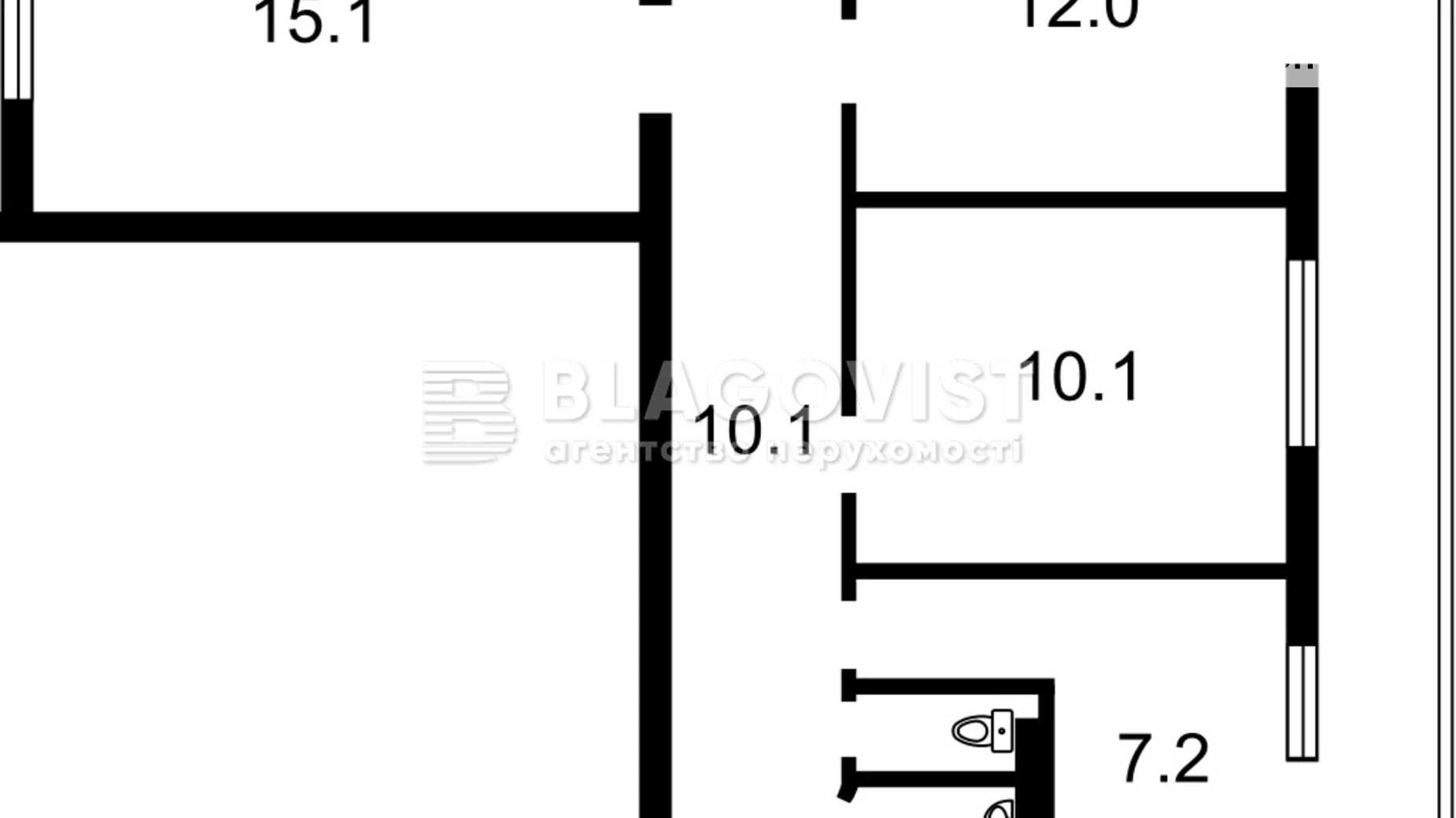 Продается 3-комнатная квартира 60 кв. м в Киеве, ул. Кавказская, 11 - фото 2