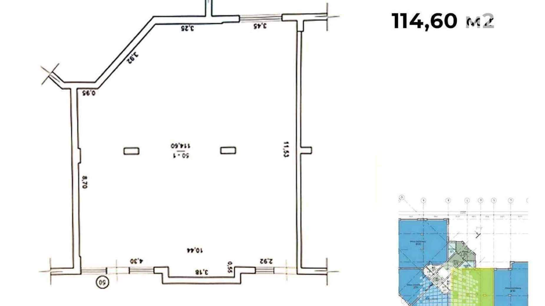 Здається в оренду приміщення вільного призначення 114.6 кв. м в 7-поверховій будівлі, цена: 1490 $ - фото 2