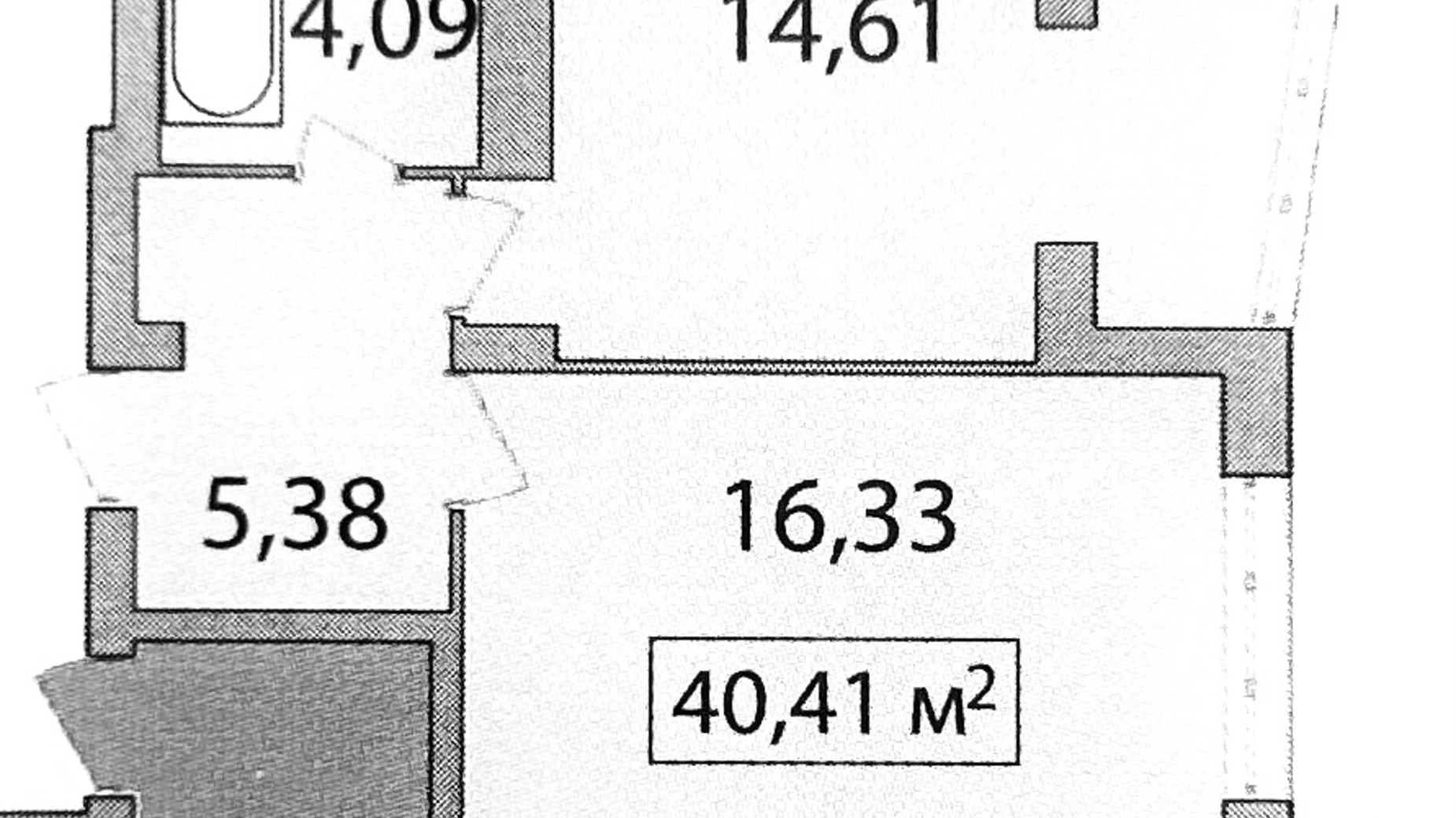 Продается 1-комнатная квартира 40 кв. м в Виннице, ул. Евгения Пикуса, 14 - фото 2