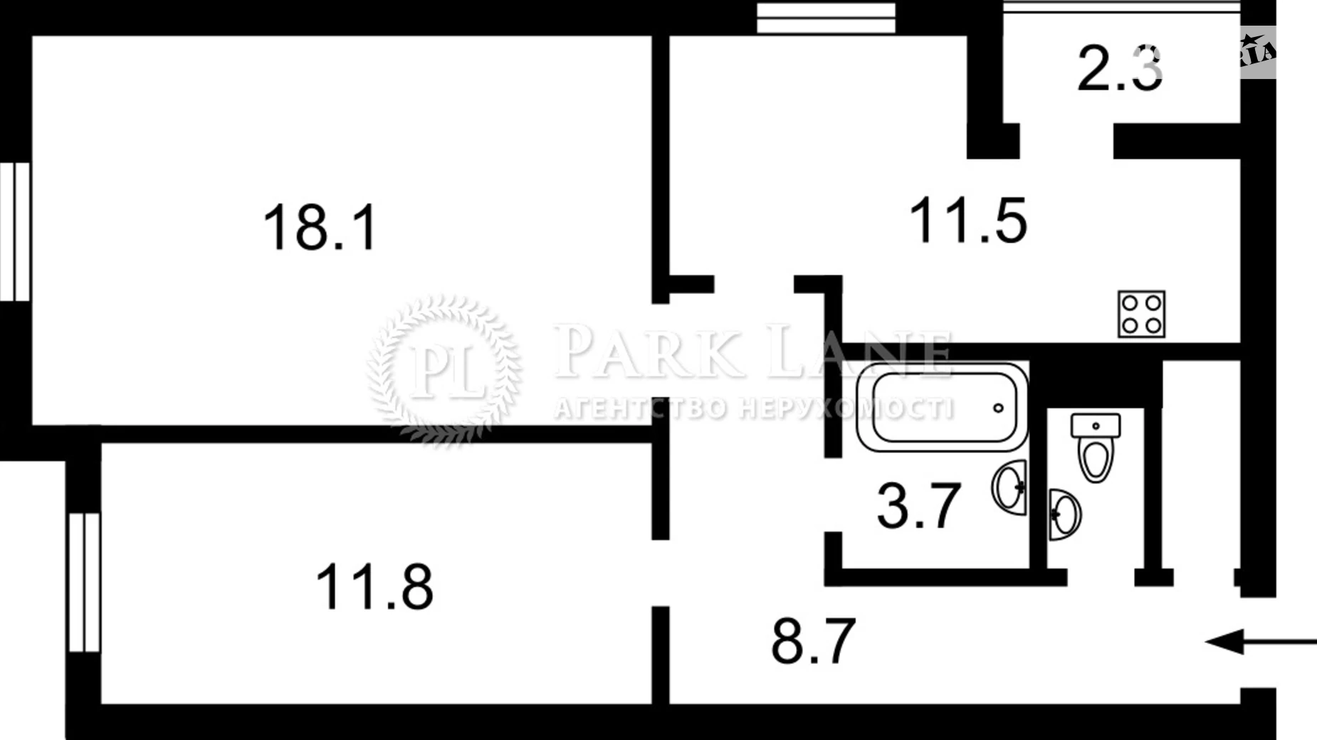 Продается 2-комнатная квартира 58 кв. м в Киеве, ул. Клавдиевская, 40Д - фото 3