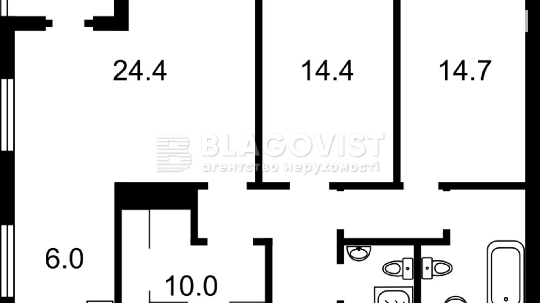 Продается 2-комнатная квартира 68.7 кв. м в Киеве, наб. Днепровская, 18Б - фото 4