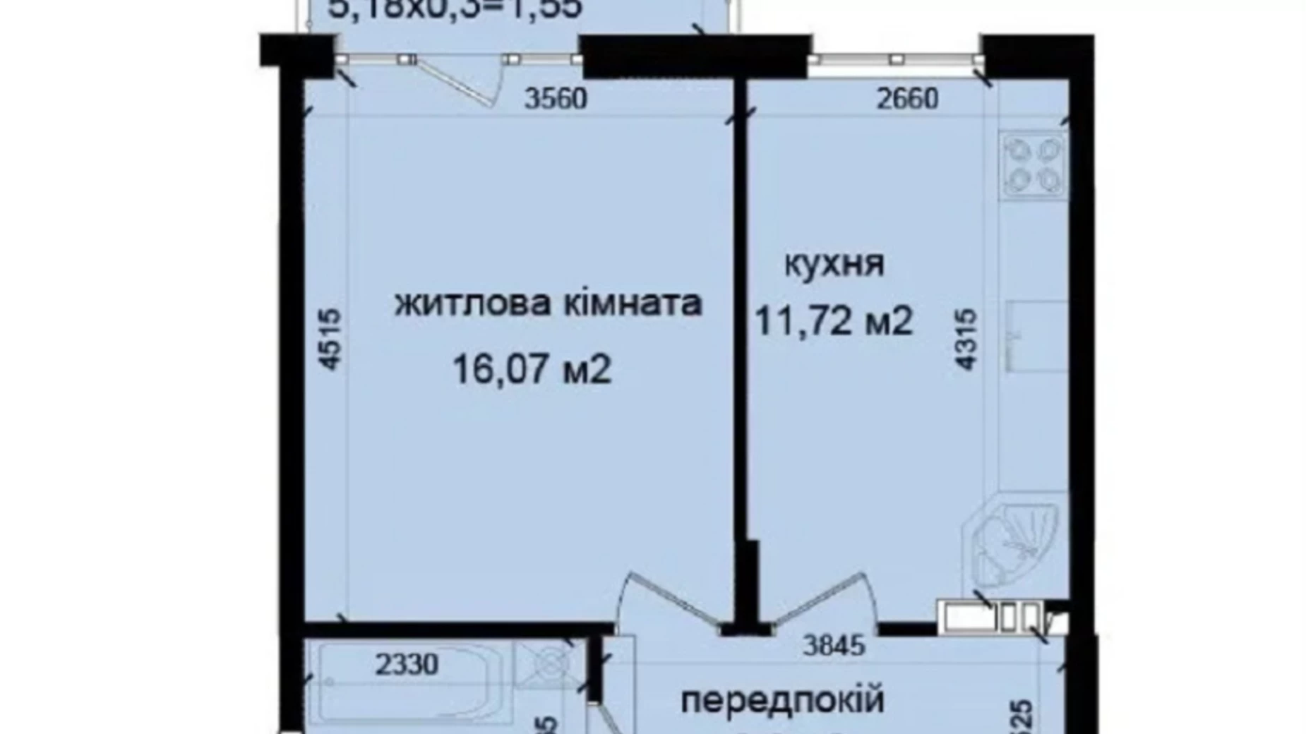 Продается 1-комнатная квартира 41 кв. м в Киеве, ул. Метрологическая, 107 - фото 3