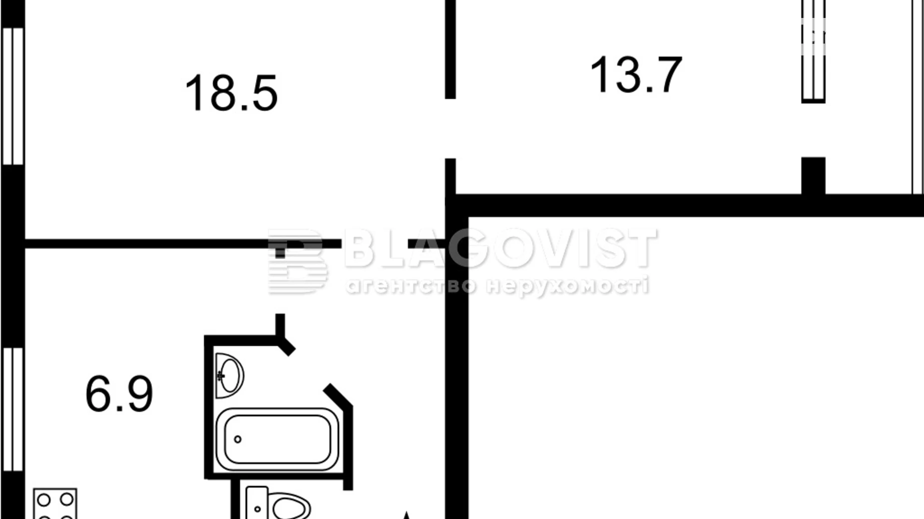 Продается 2-комнатная квартира 48 кв. м в Киеве, пл. Леси Украинки, 5 - фото 2