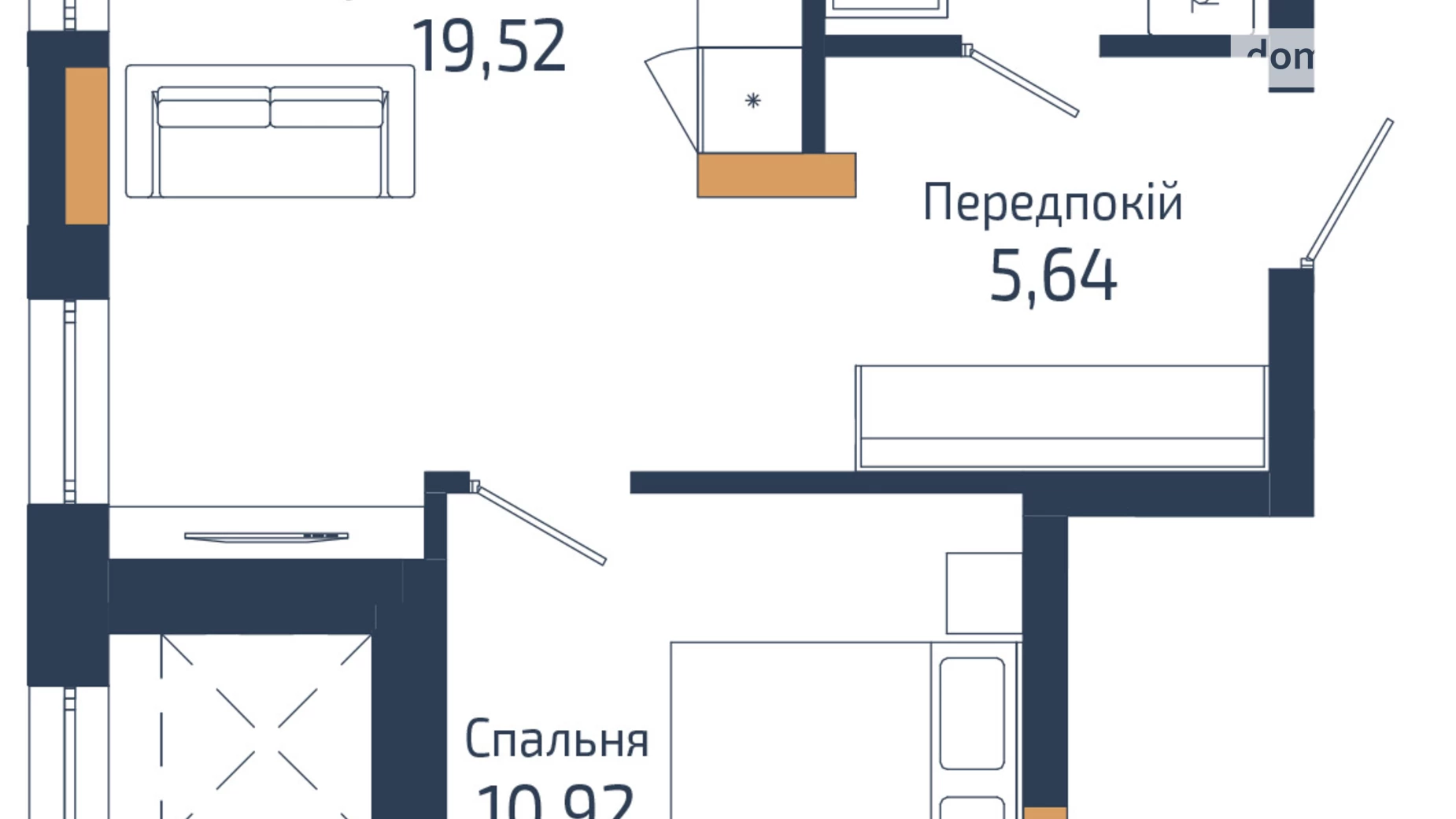 Продается 1-комнатная квартира 44.6 кв. м в Львове, ул. Владимира Навроцкого - фото 5